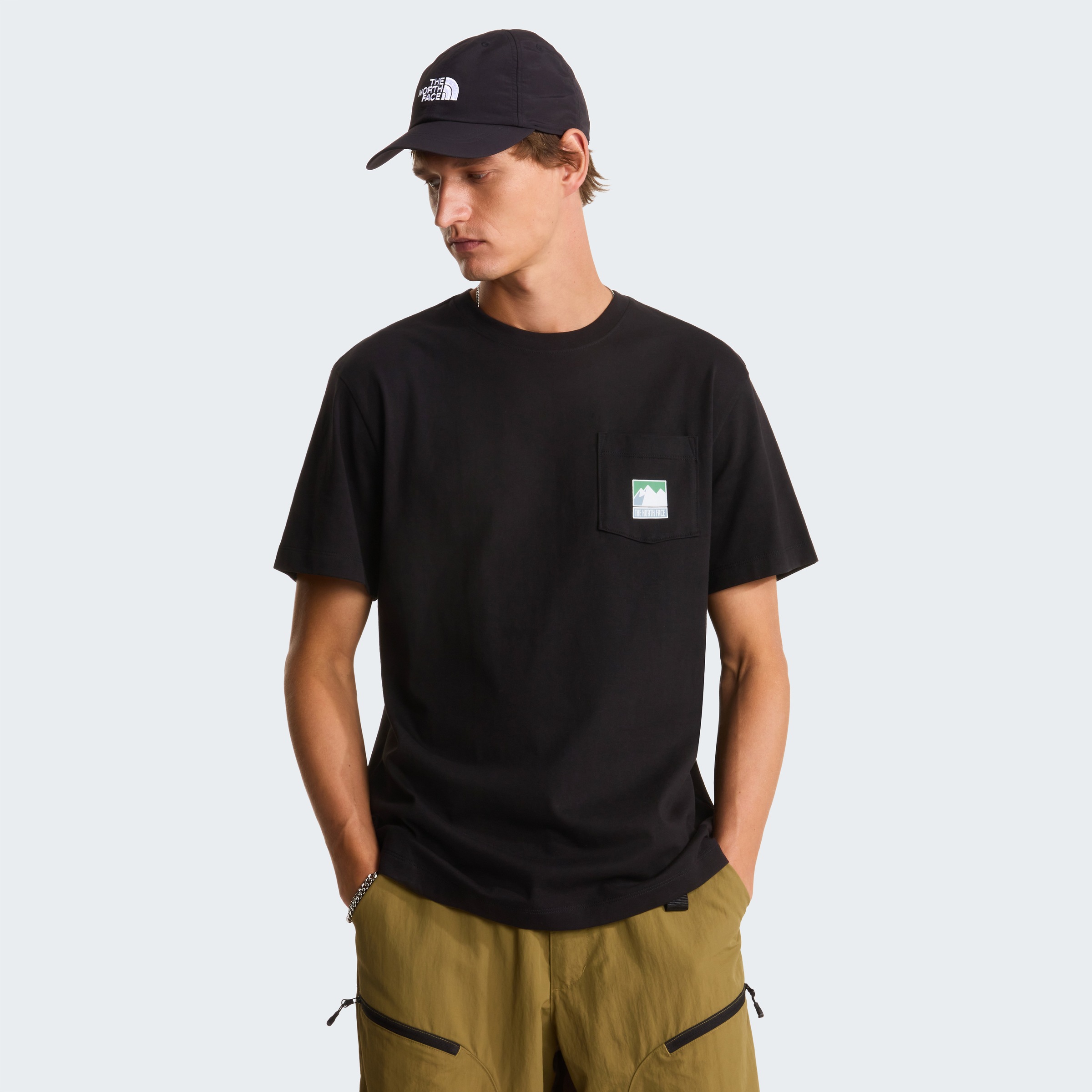 THE NORTH FACE Herren T-Shirt "M MOUNTAIN LOGO RELAXED SHORT SLEEVE TEE-GRAPHIC"tnf schwarz, Gr. XXL, Obermaterial: 100% Baumwolle, Shirts,