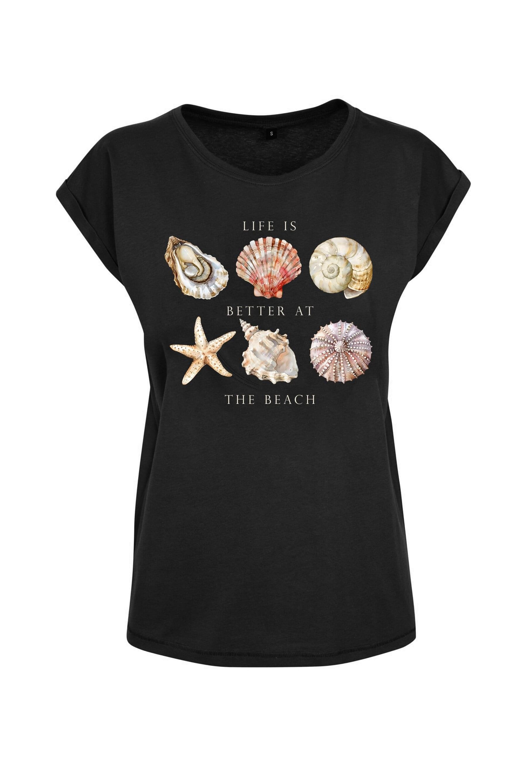 CLOUD 5IVE T-Shirt "CLOUD 5IVE Ladies Seashell Black Tee" 1 Stk. tlg. günstig online kaufen