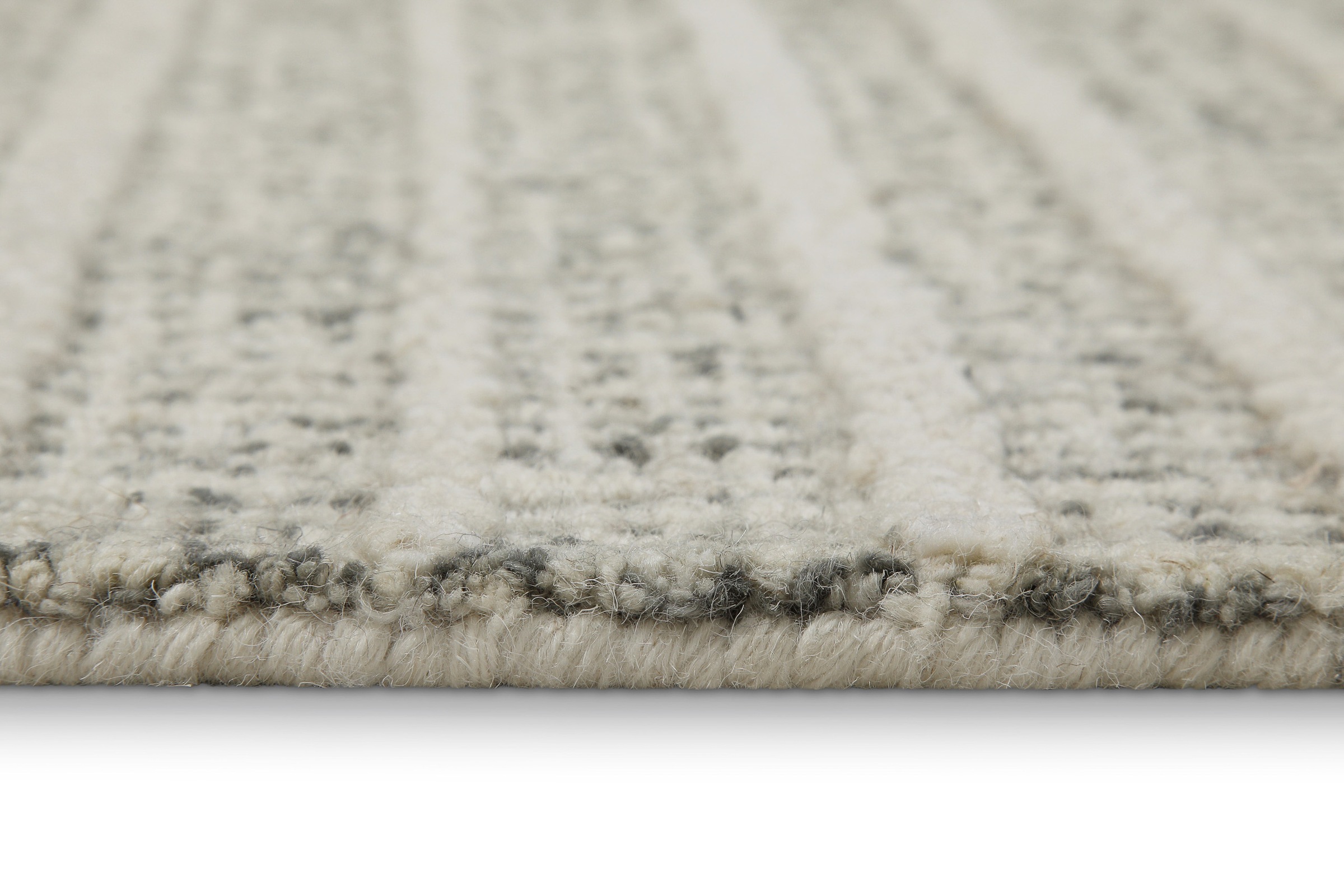 Wecon home Wollteppich »Hamptons FORTYFIVE«, rechteckig, 15 mm Höhe, Läufer, Schurwolle, Kurzflor, Wohn- & Schlafzimmer, elegant, Streifen