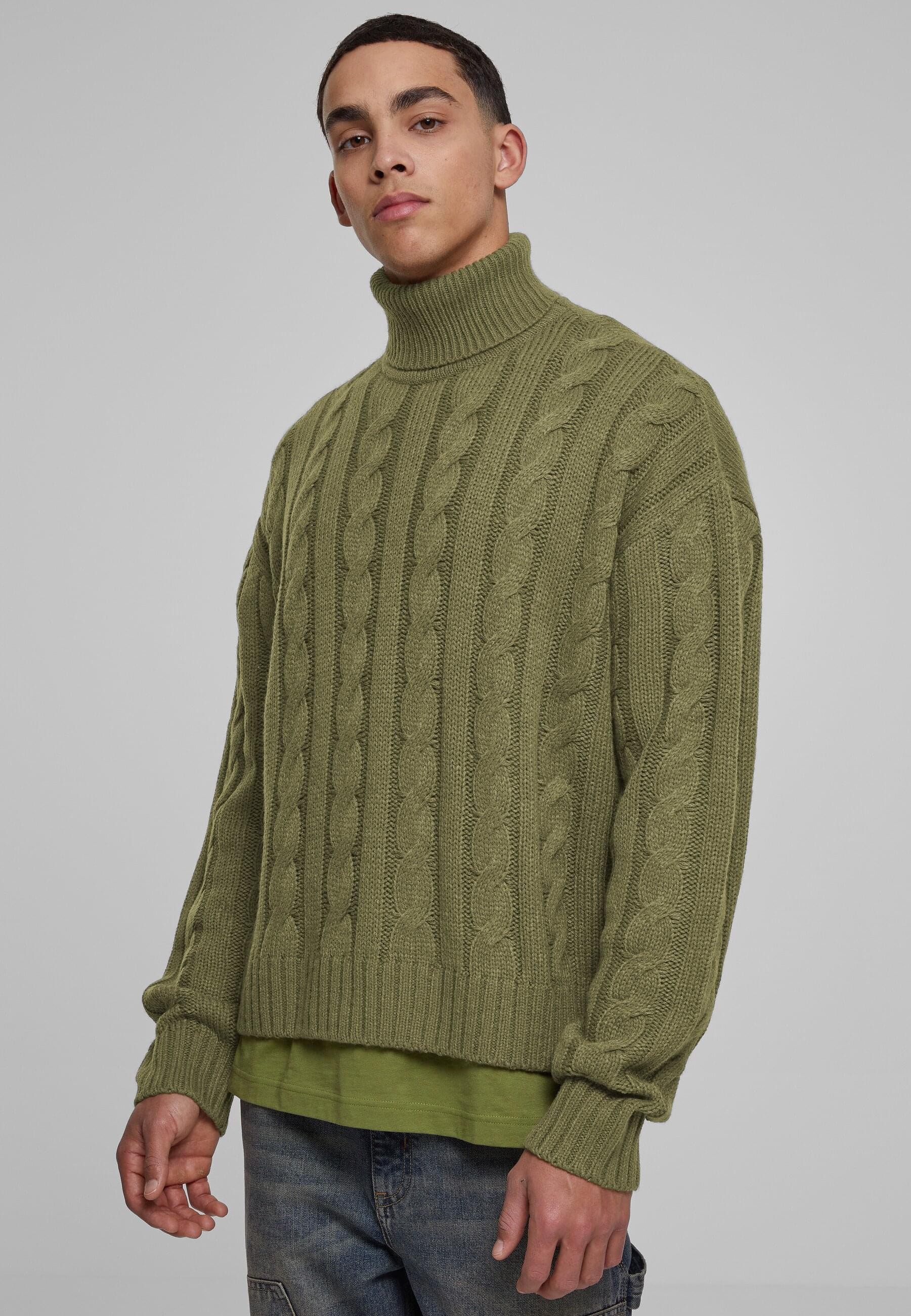 URBAN CLASSICS Rundhalspullover »Urban Classics Herren Boxy Roll Neck Sweater«, (1 tlg.)
