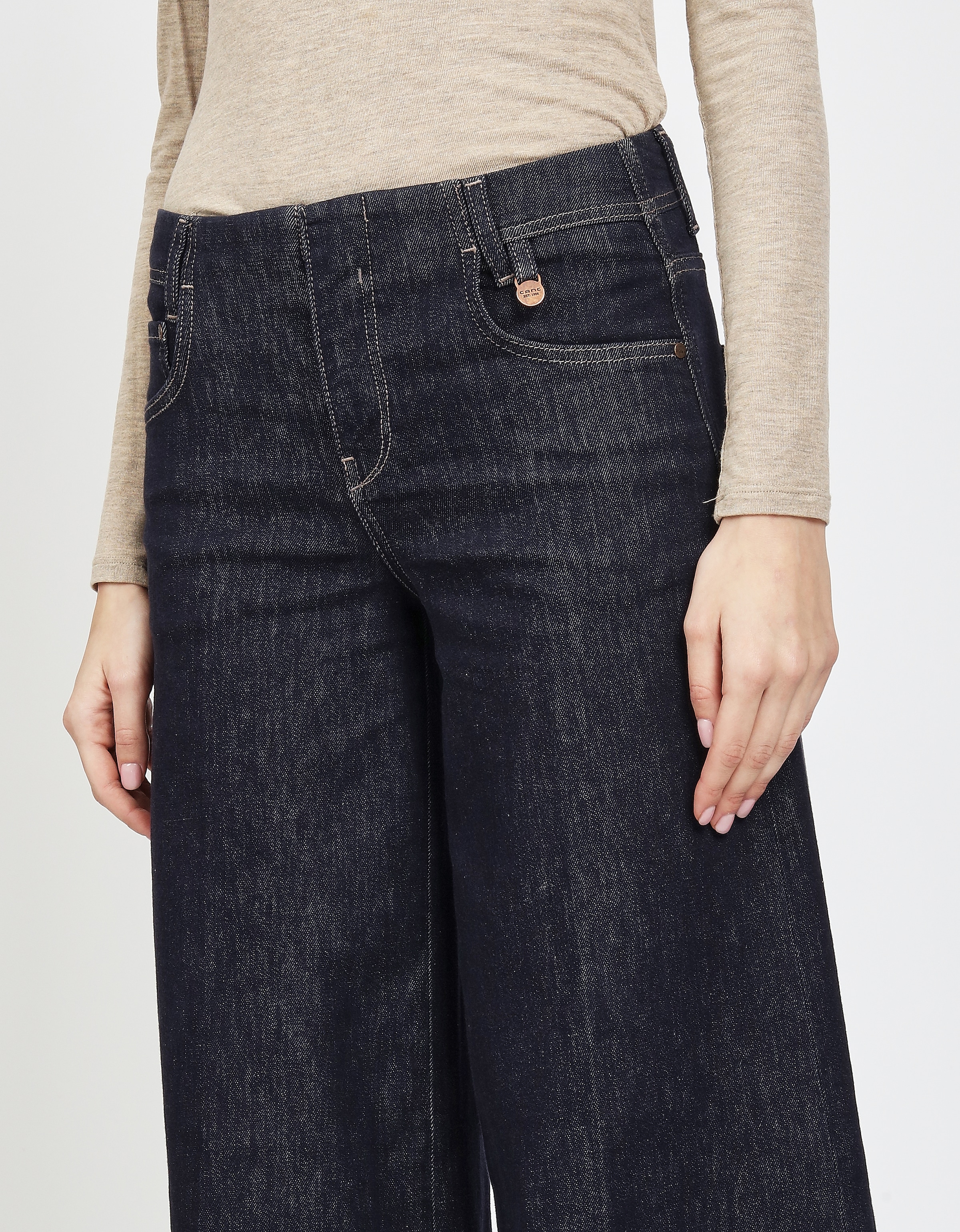 GANG Weite Jeans »94POPPY PALAZZO«, High Waist, mit Hakenverschluss
