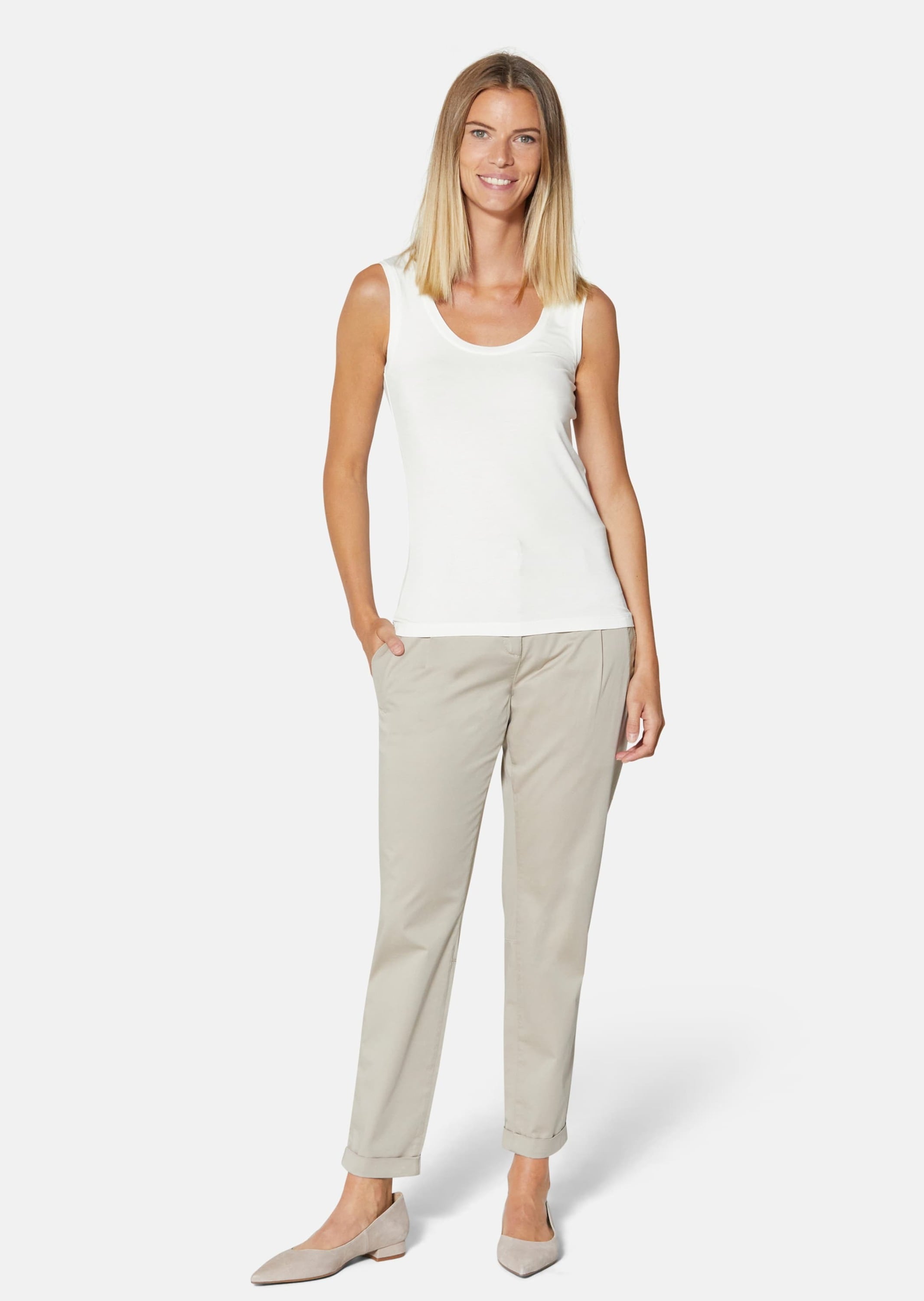 MADELEINE "Tanktop Tanktop mit breiten Trägern" Glatte Jerseyware
