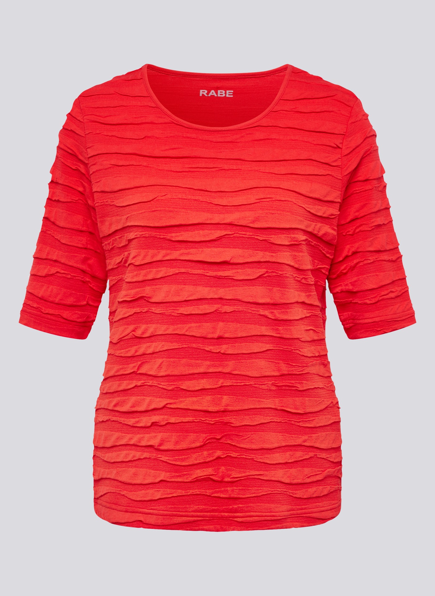 Rabe Rundhalsshirt, im Crinkle-Look