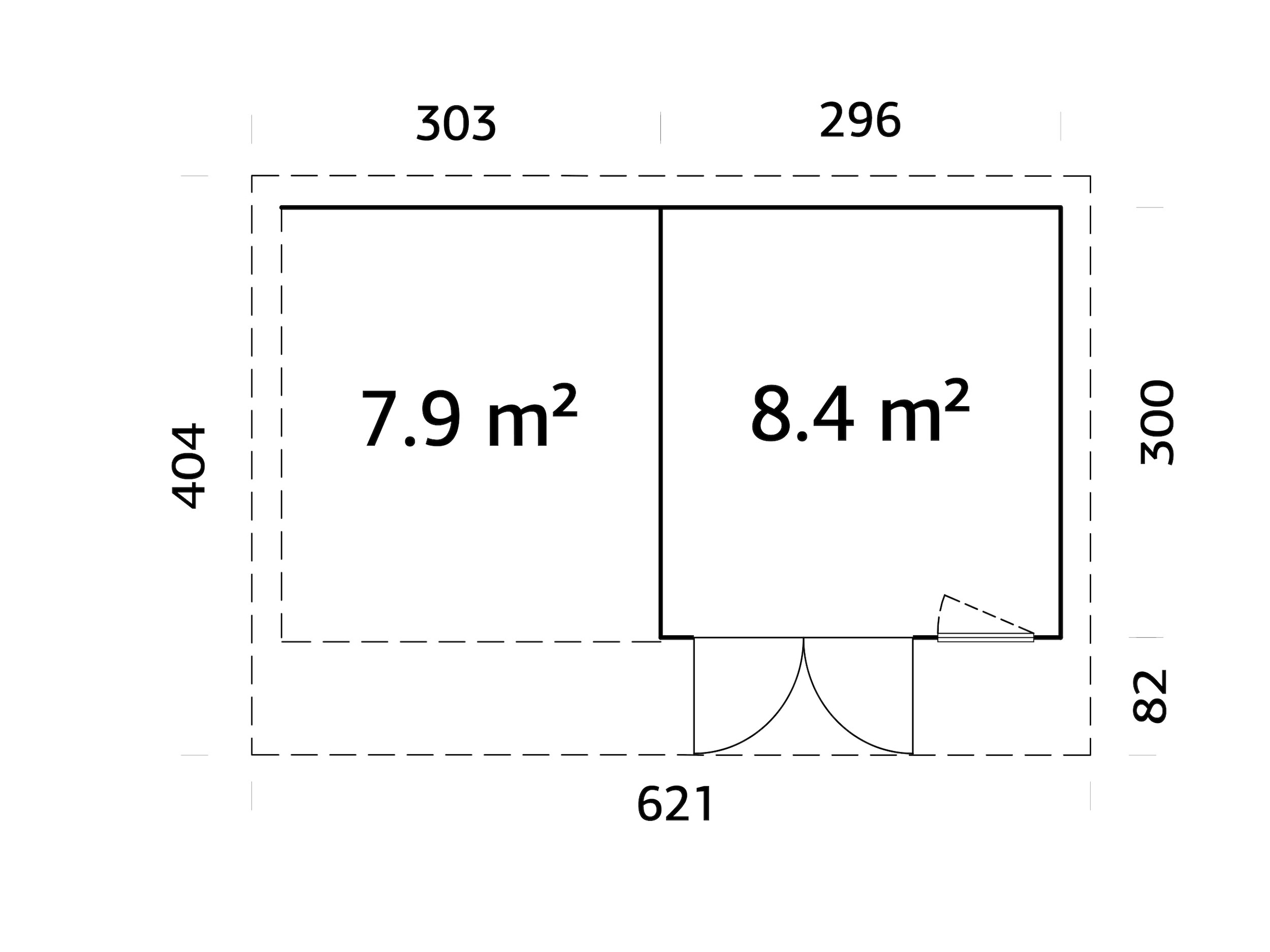 Palmako Gartenhaus »Aurelia 8,4+7,9 m²«