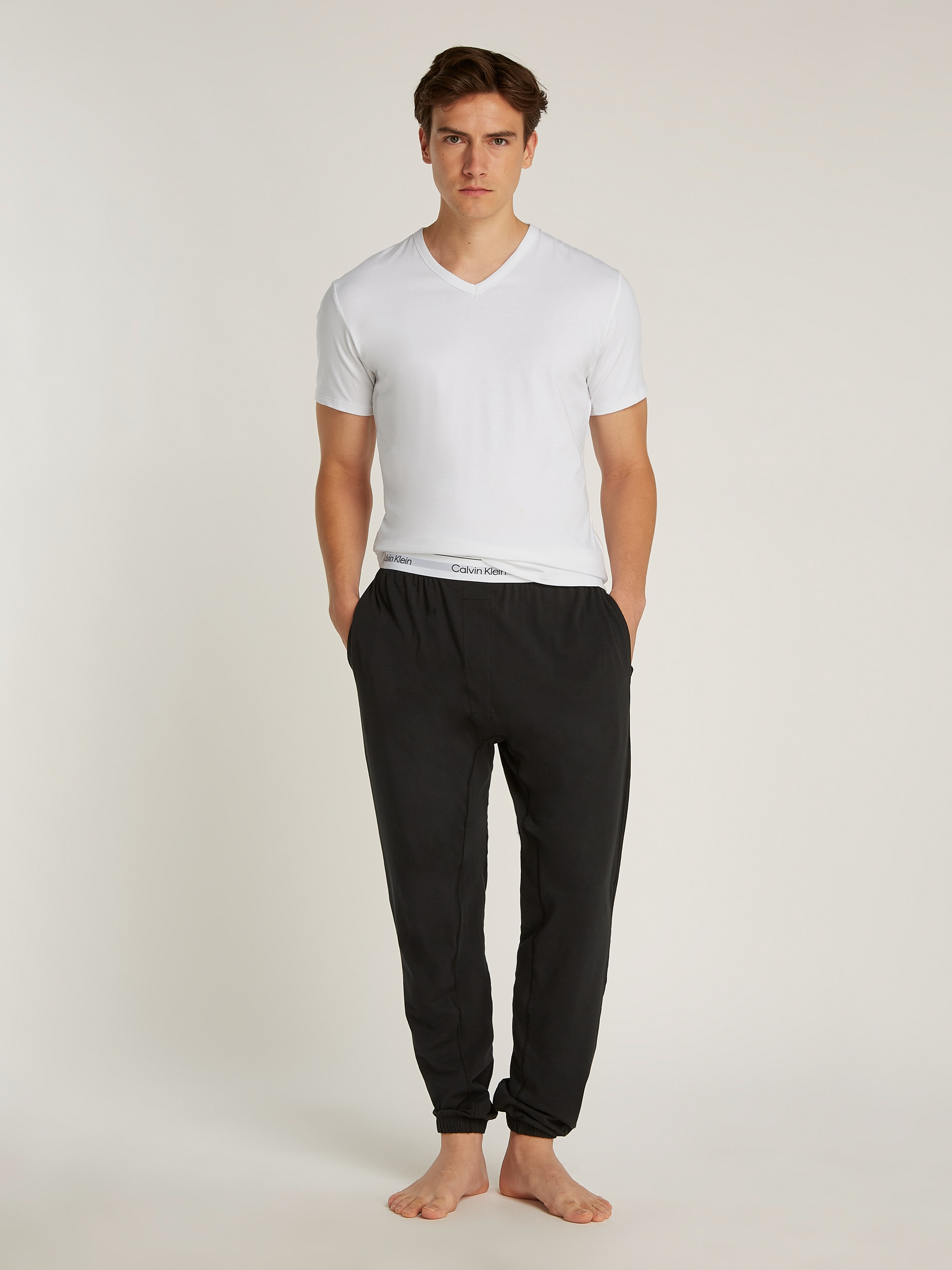 Calvin Klein Underwear T-Shirt »S/S V NECK 3PK«, (Packung, 3 tlg., 3er-Pack), mit Logo am Saum