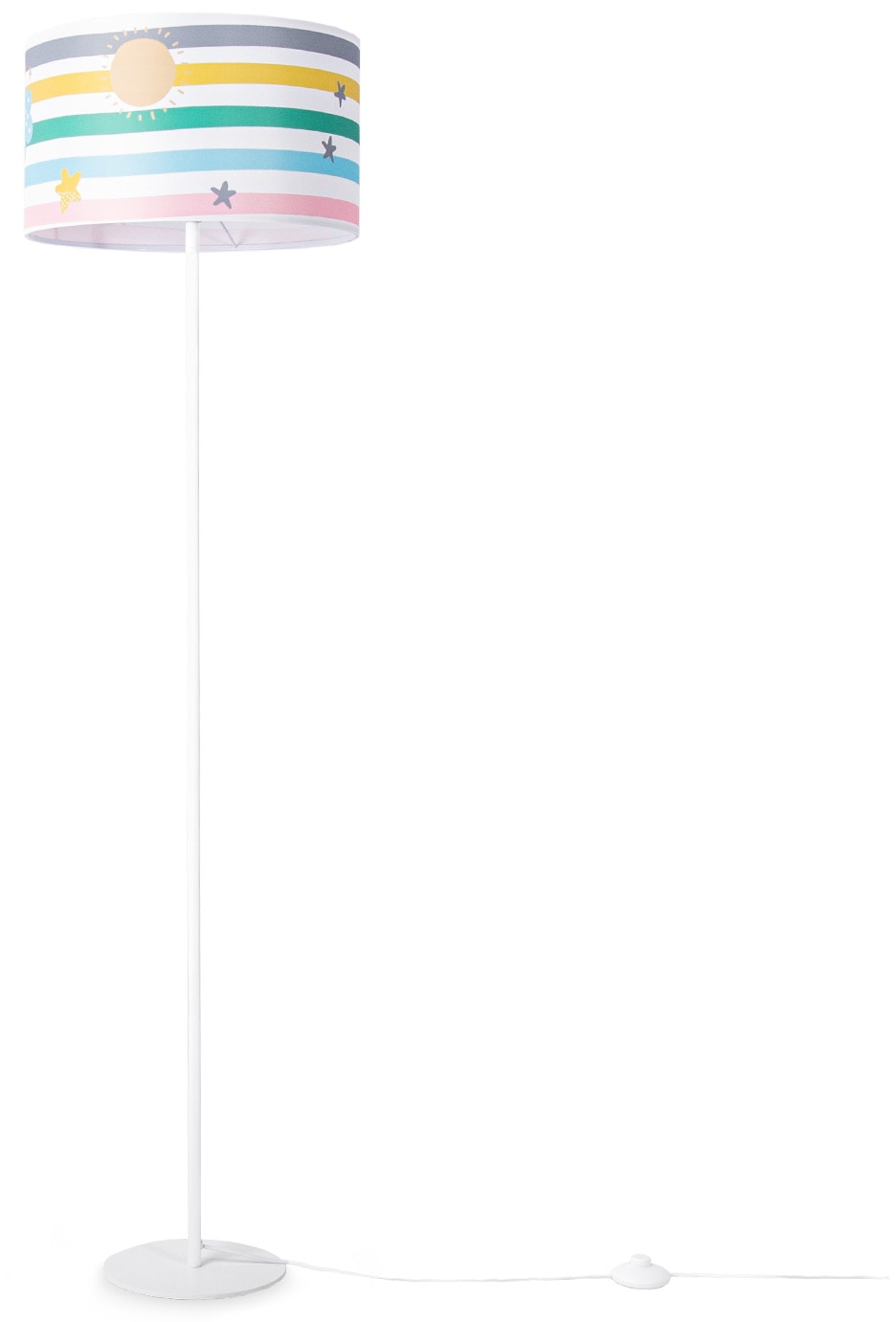 Paco Home Stehlampe »Tweet Bunt Kinderzimmer Streifen | Kinderlampe E27 Pastell BAUR Regenbogen Hell 1 462«, flammig-flammig