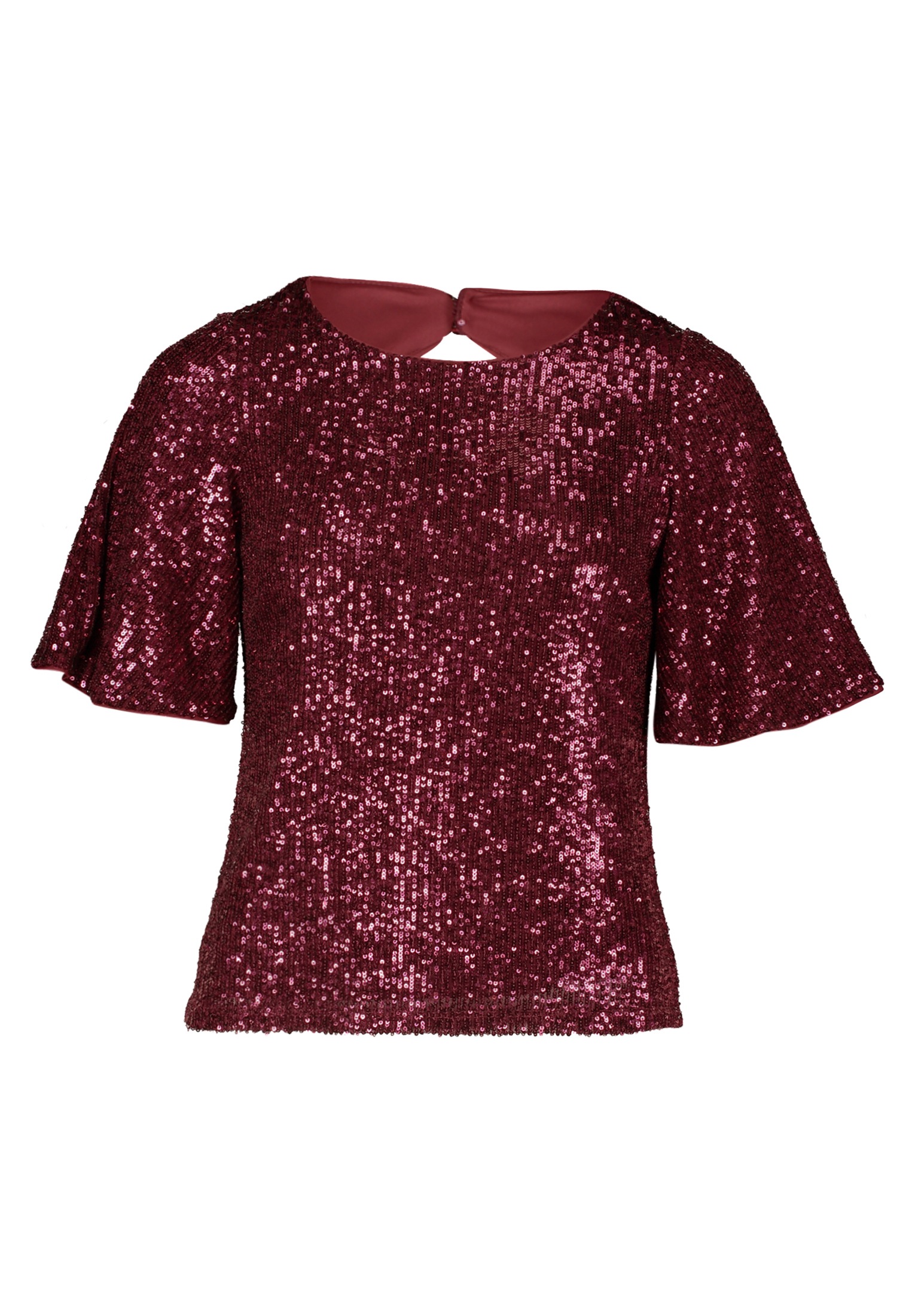 Vera Mont Kurzarmshirt "Damen Pailletten-Bluse mit Flügelärmeln", 1 Stk. Pa günstig online kaufen