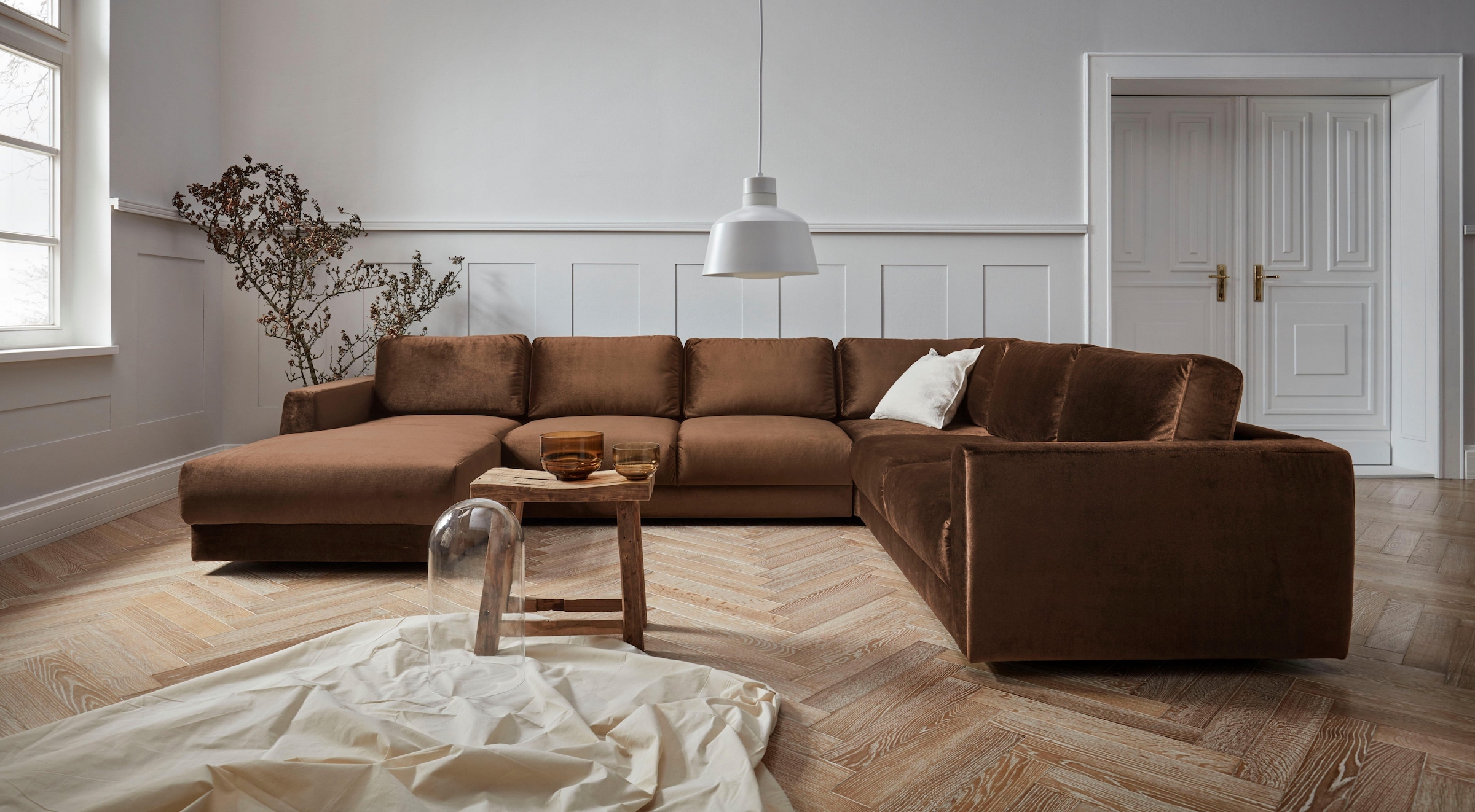 Home affaire Wohnlandschaft "Hobro U-Form" in 3 Bezugsqualitäten in vielen günstig online kaufen