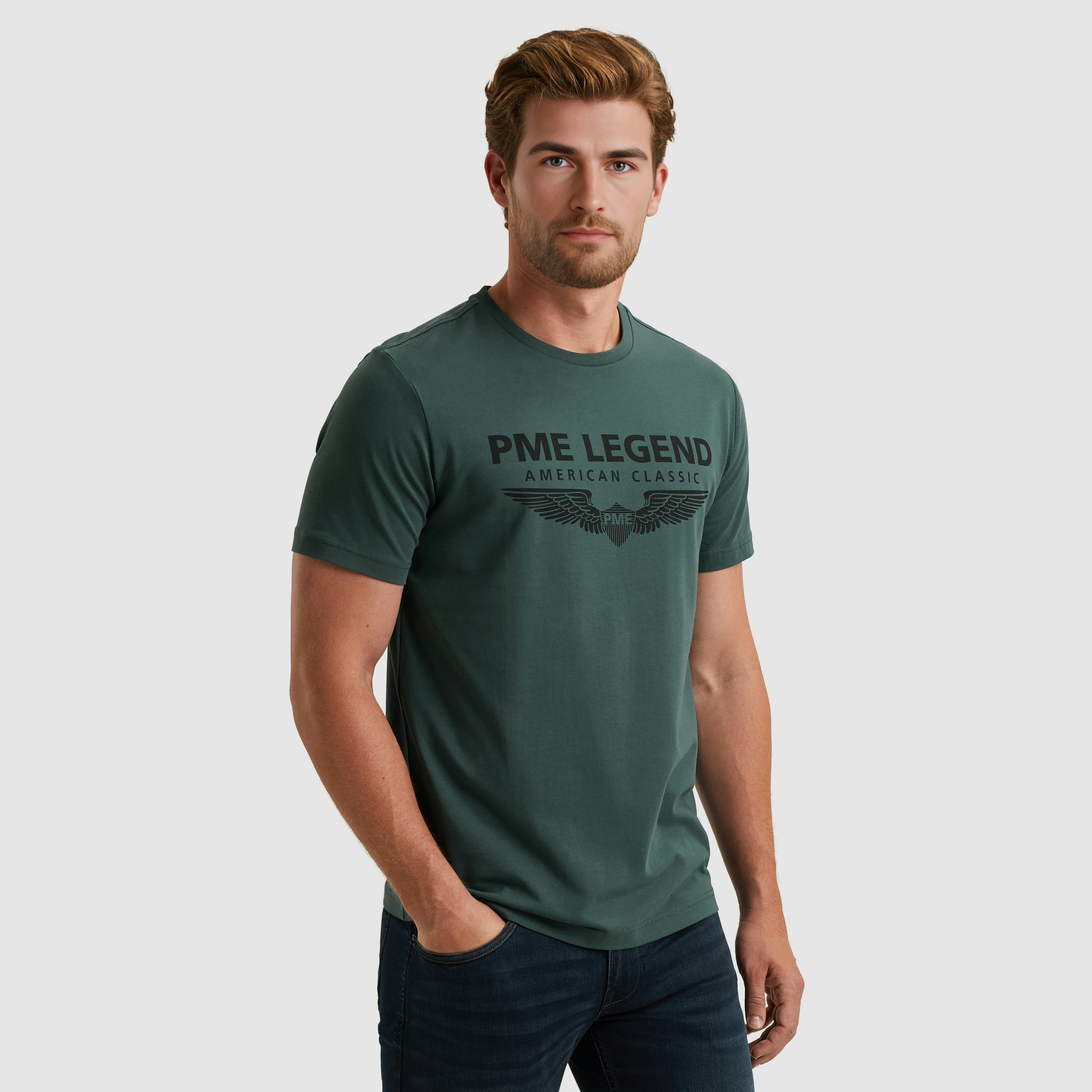 PME LEGEND T-Shirt, eingefasster Rundhalsausschnitt mit Rollkante günstig online kaufen