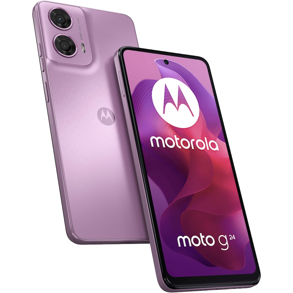 Motorola Smartphone »Moto G24«, Pink Lavender, 16,66 cm/6,56 Zoll, 128 GB Speicherplatz, 50 MP Kamera