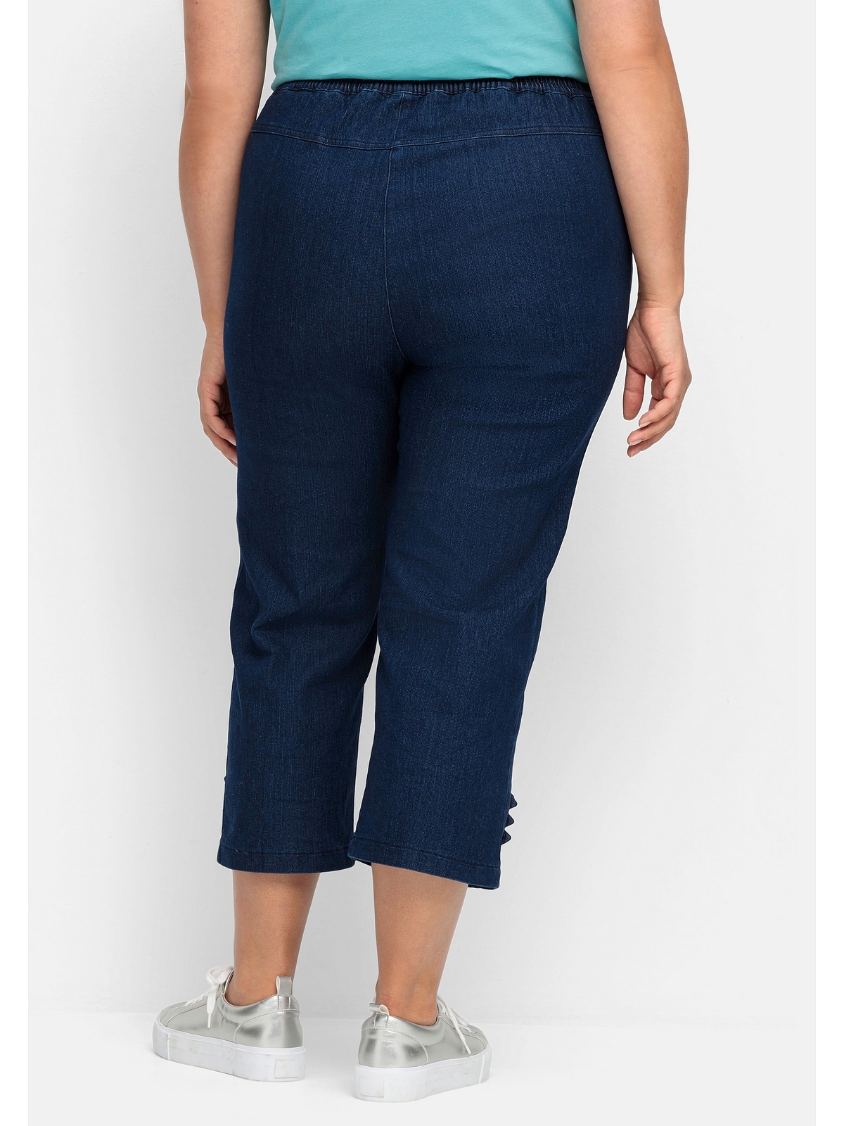 Sheego Schlupfjeans »Große Größen«, mit Zierknöpfen am Saum