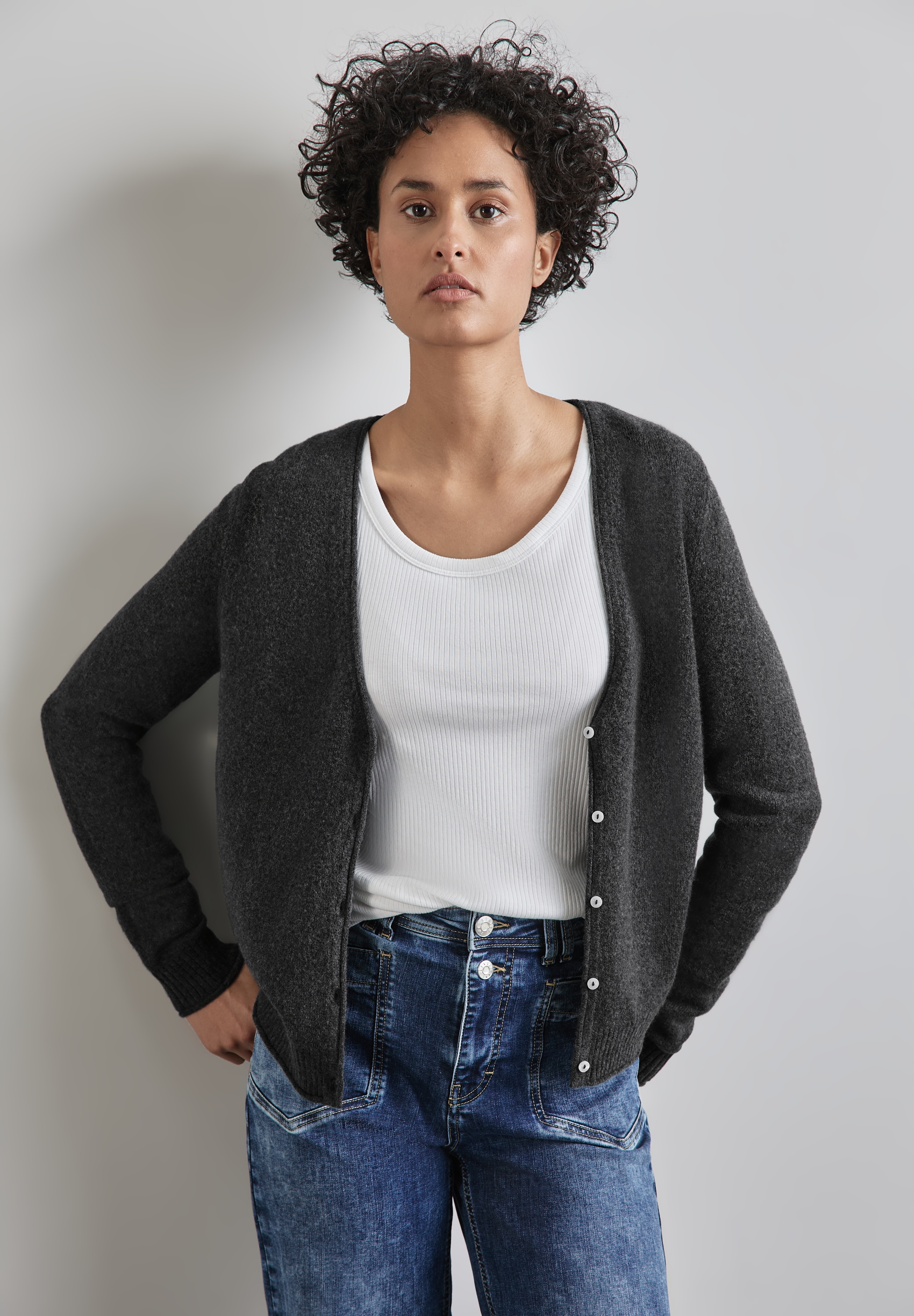 STREET ONE Cardigan, kurz, mit Knopfleiste günstig online kaufen