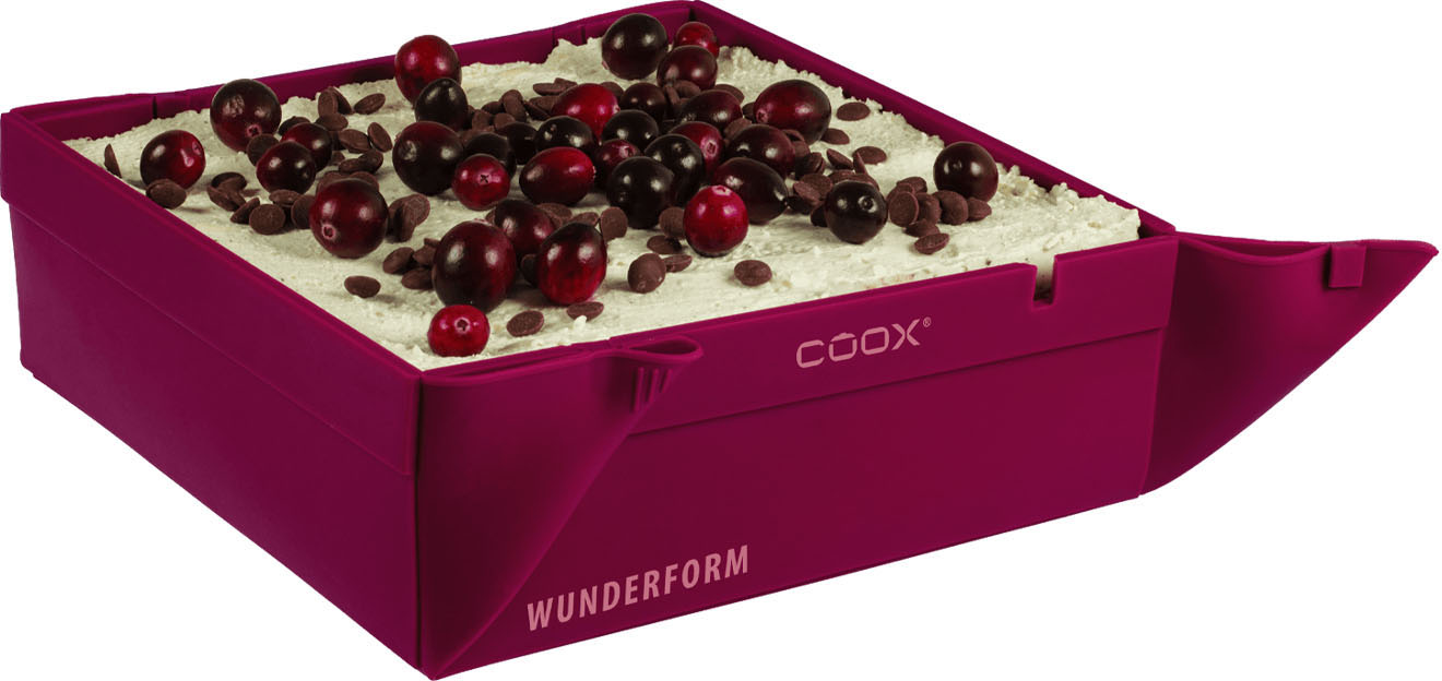 Silikonform »WUNDERFORM SQ«, (1 St.), 1. faltbare Backform, nach dem Backen aufklappen...