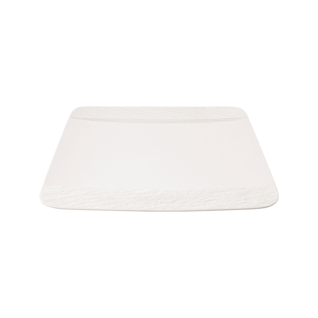 Villeroy & Boch Speiseteller »Speiseteller quadratisch Manufacture Rock Blanc 28 x 28 cm 6er Set weiß«