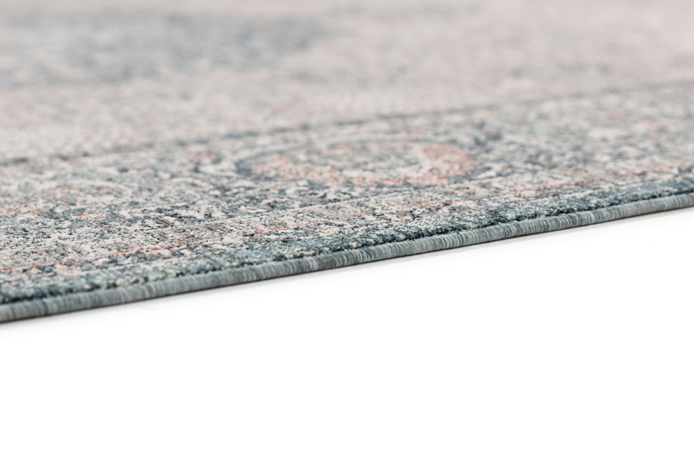 Teppich ASTRA "Tropea 243", blau, B:240cm H:6mm L:340cm, Kunstfaser, Teppiche, Teppich, Kurzflor, leichter Glanz, Vintage, Wohnzimmer, Orient 3
