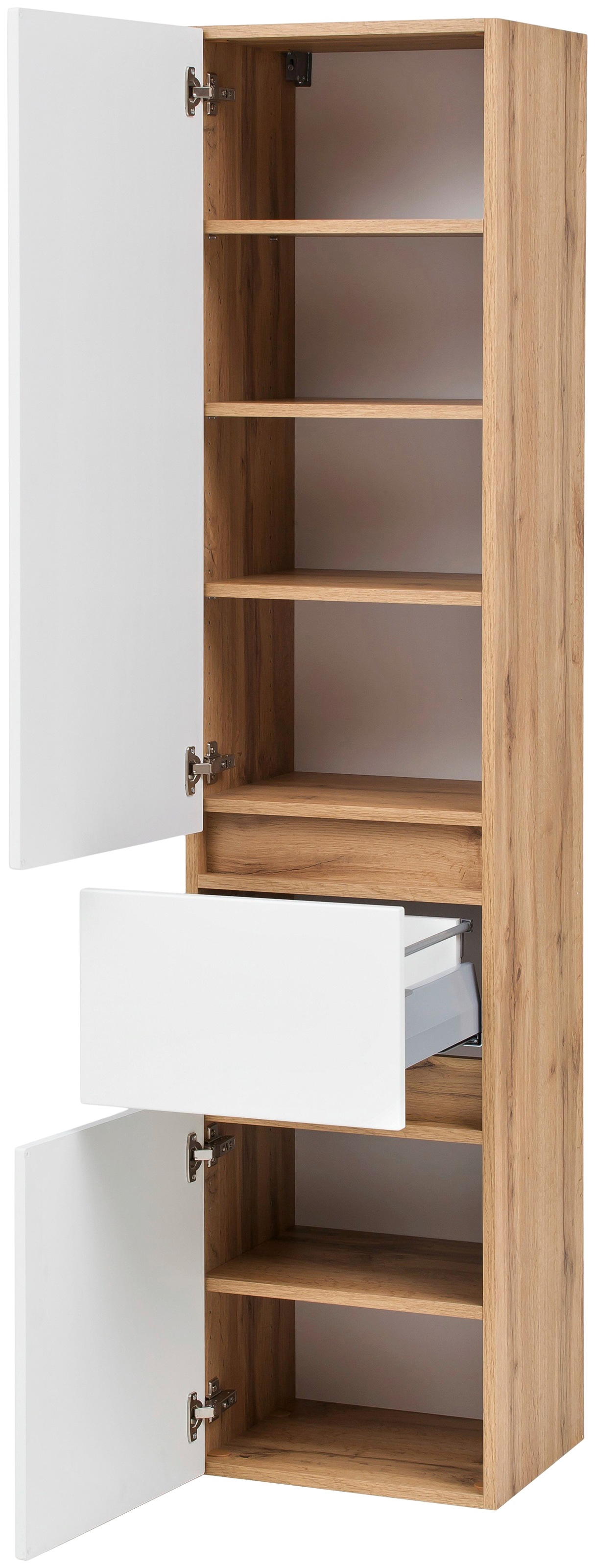 welltime Seitenschrank »Kaunas«, 40 cm breit, mit Schubkasten, Soft-Close-Funktion