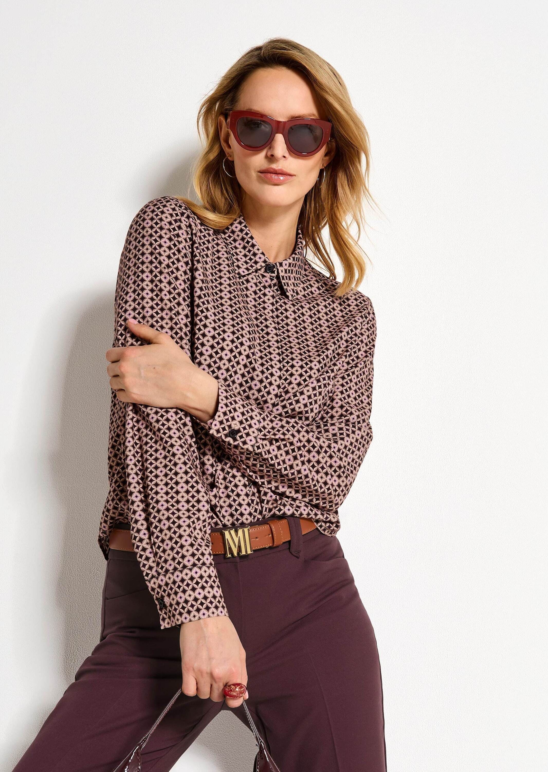 MADELEINE Hemdbluse »Bluse Bluse mit geometrischem Druck«