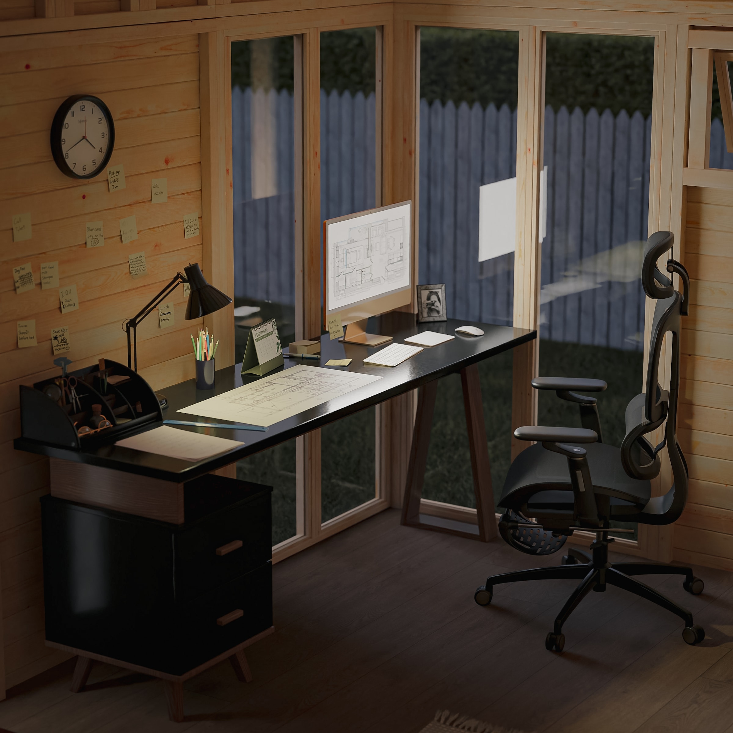 BERTILO Gartenhaus »Cubus 3 Office, in verschiedenen Farben«