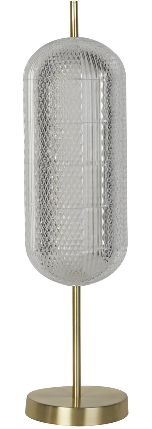 Searchlight LED Tischleuchte »Kapsel-LED-Tischleuchte, Satiniertes Messing & Acryl« LED-Modul 1 Stk.
