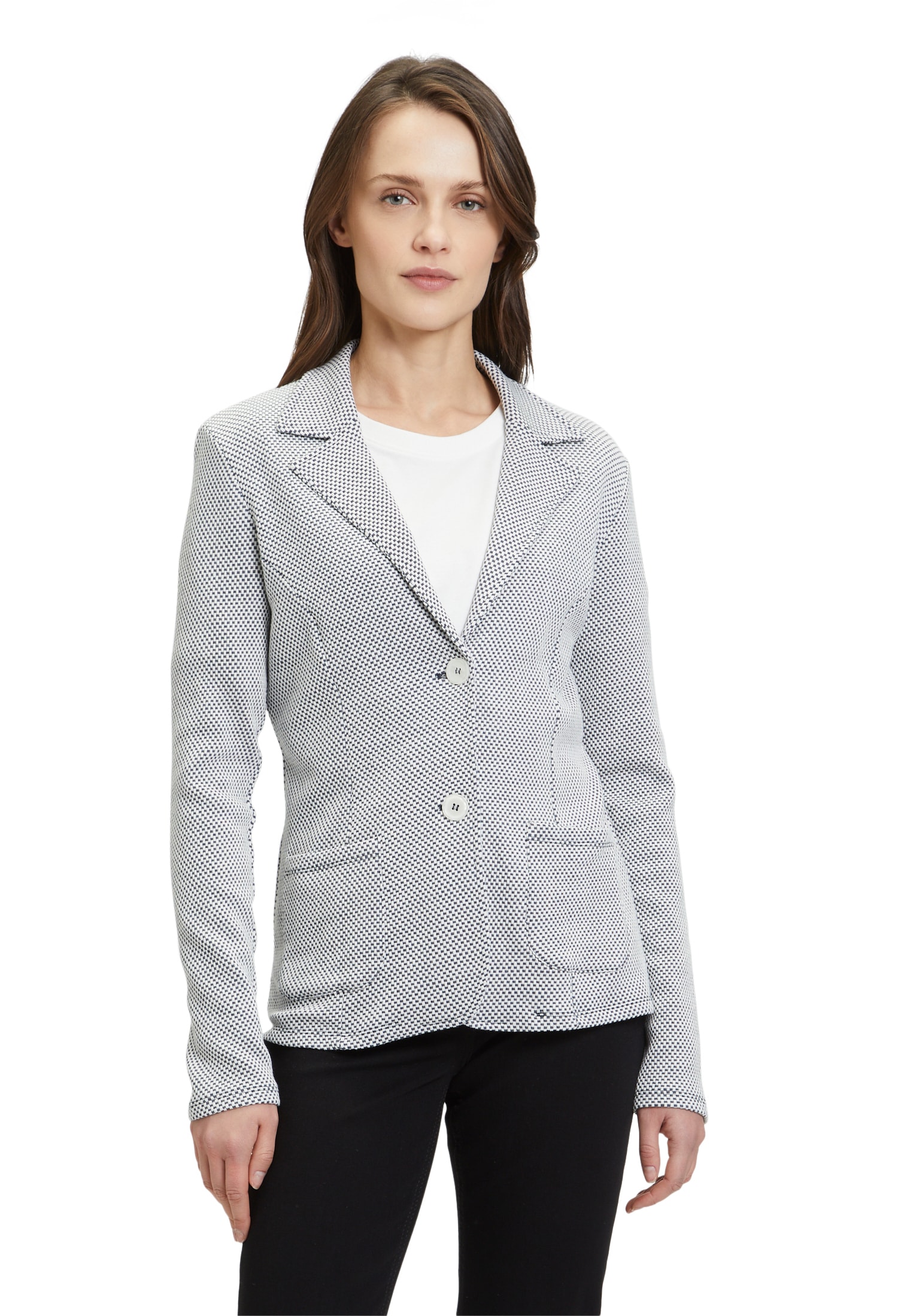 Betty Barclay Kurzblazer "Betty Barclay Shirtblazer mit aufgesetzten Taschen", Material