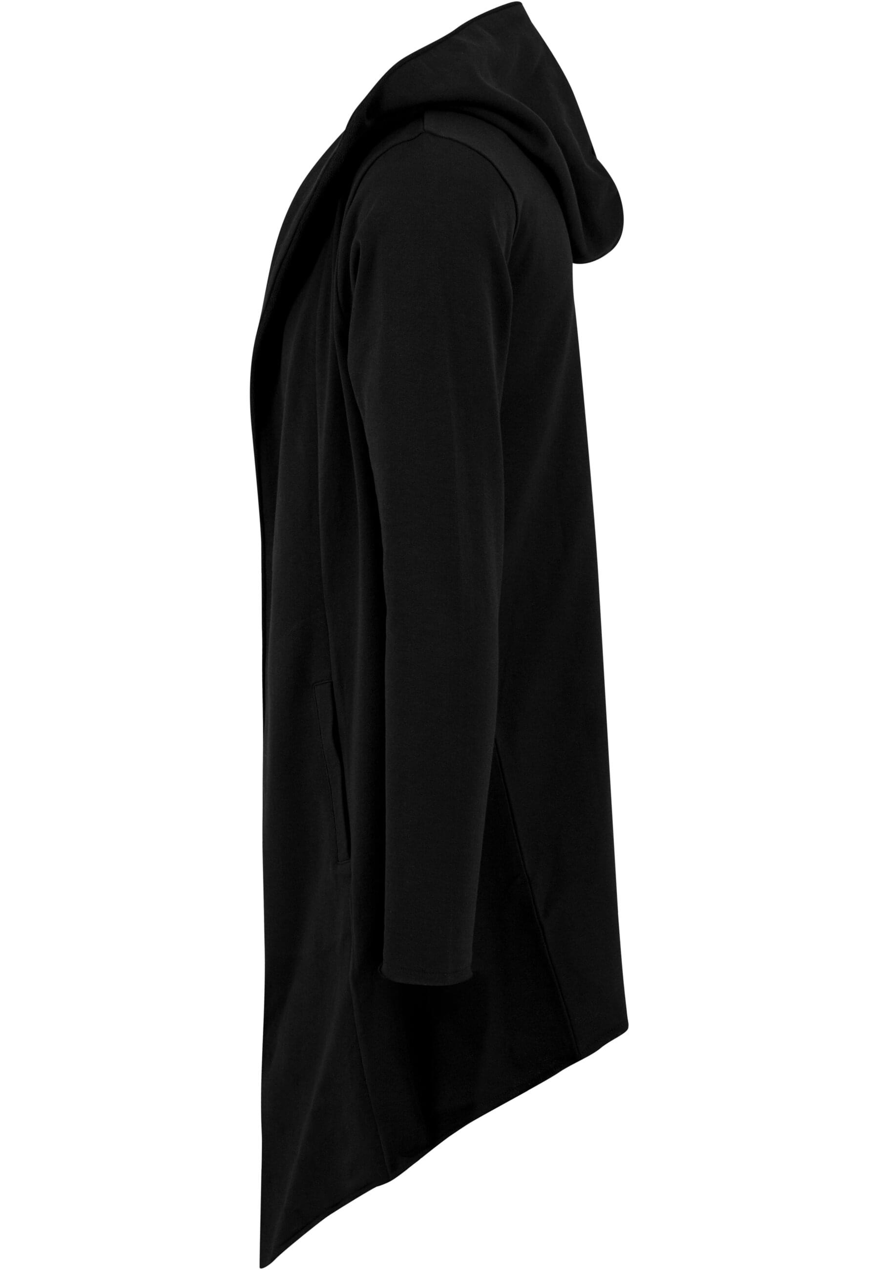 URBAN CLASSICS Strickfleecejacke »Urban Classics Herren Long Hooded Open Edge Cardigan«, (1 St.), mit Kapuze