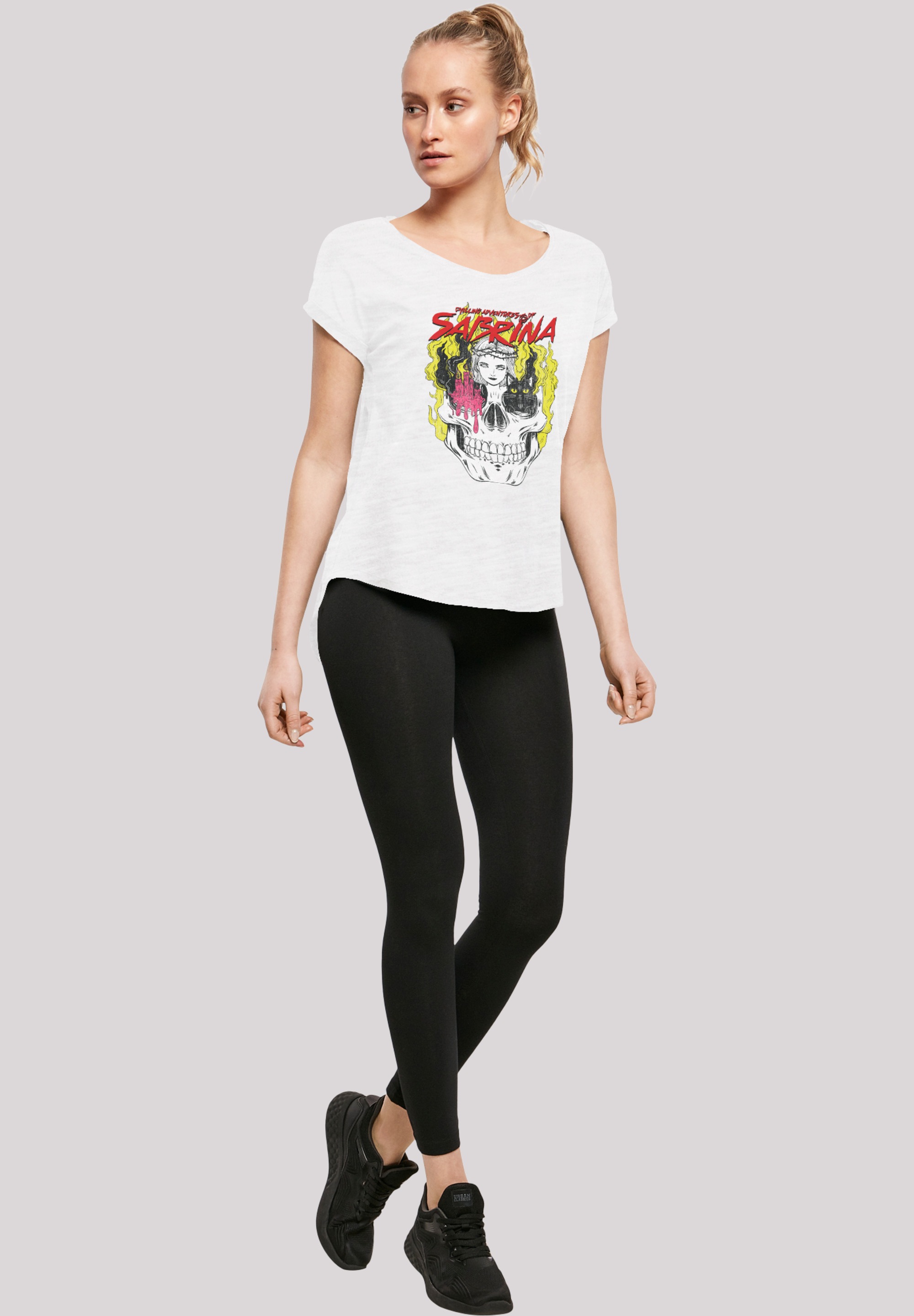 F4NT4STIC T-Shirt »Sabrina Adventures Of Sabrina Boys Skull«, Damen,Premium Merch,Lang,Longshirt,Bedruckt