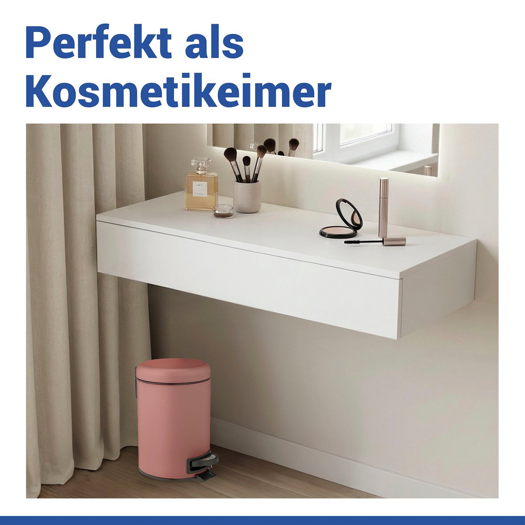 WENKO Kosmetikeimer »Leman« 3 Liter, BxTxH: 17x25x22,5 cm