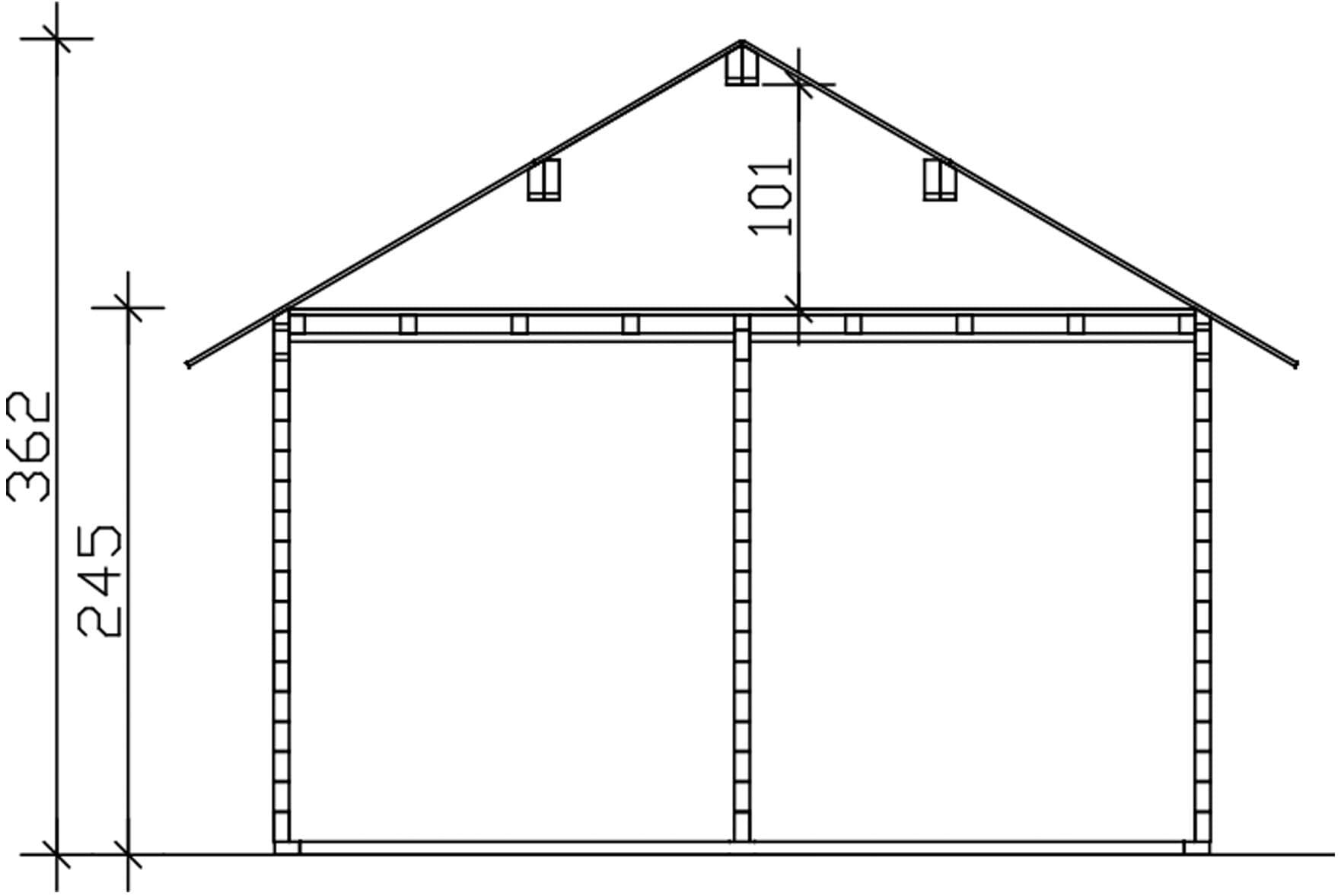 Skanholz Gartenhaus »Toronto 4«, mit 2. Schalung