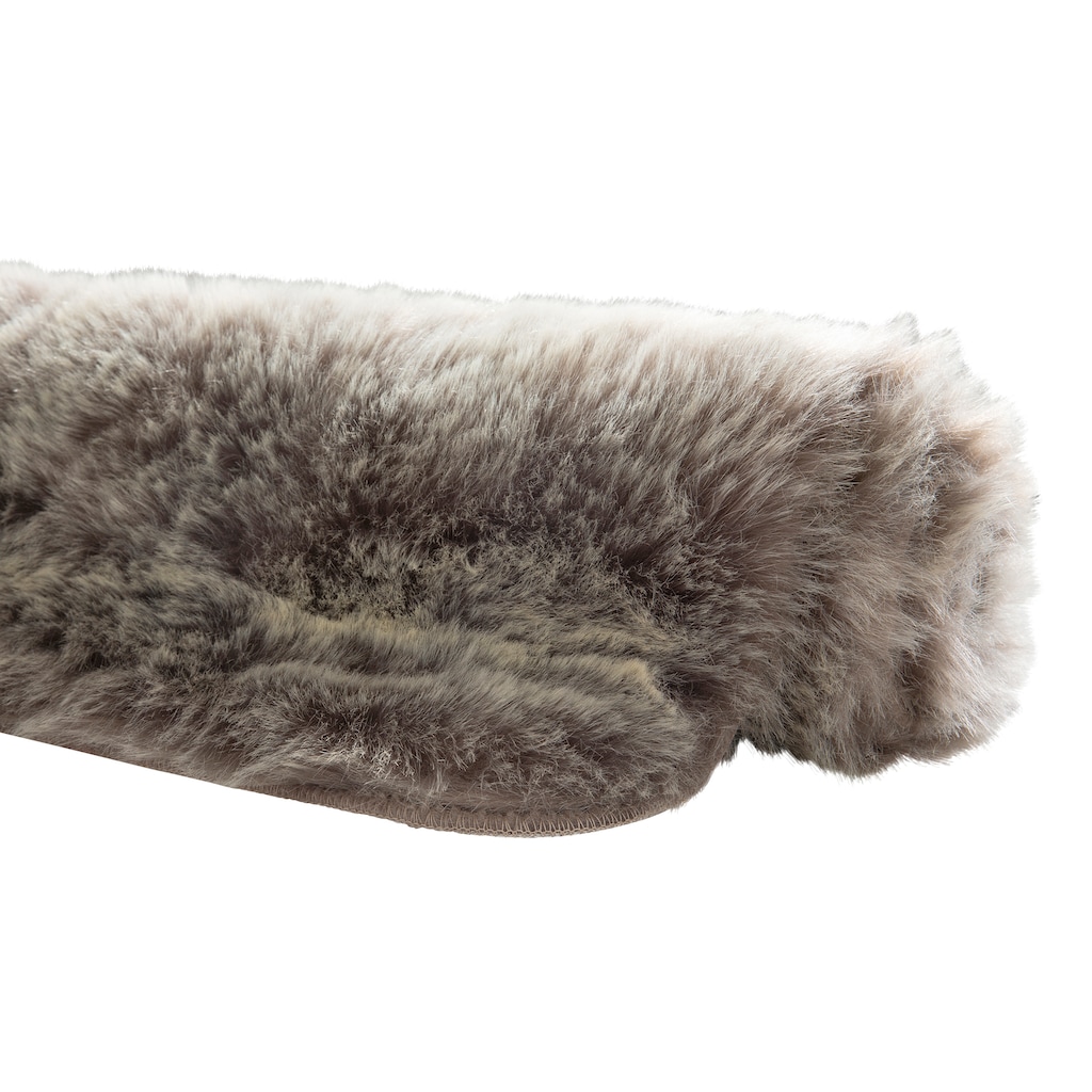 Kleine Wolke Badematte »Fluffy«, Höhe 50 mm, rutschhemmend beschichtet, fußbodenheizungsgeeignet, Badteppich, Fell-Optik, Melange Design, rechteckig & rund erhältlich