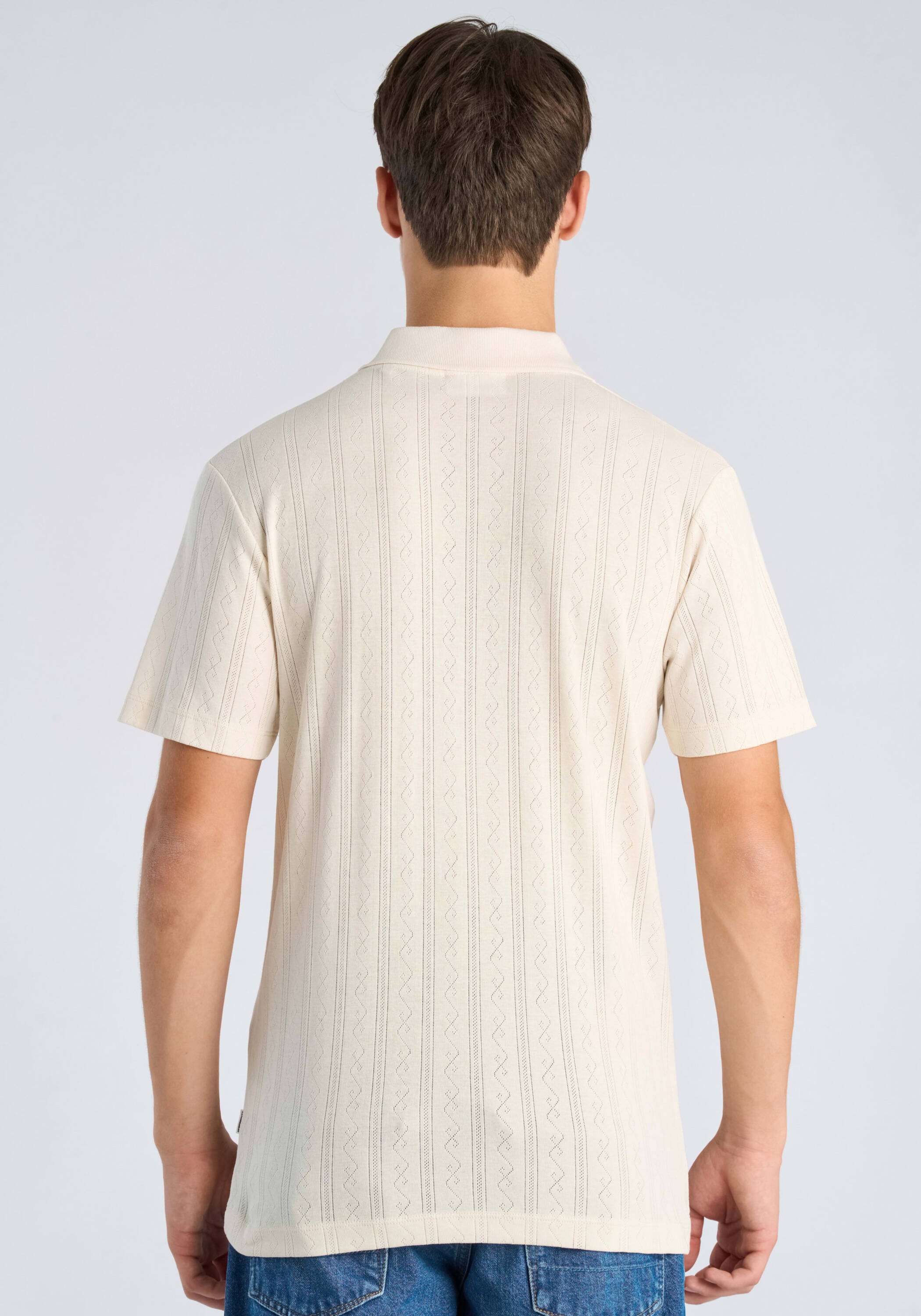 Lindbergh Poloshirt Relaxed Fit Ivory XXL 4