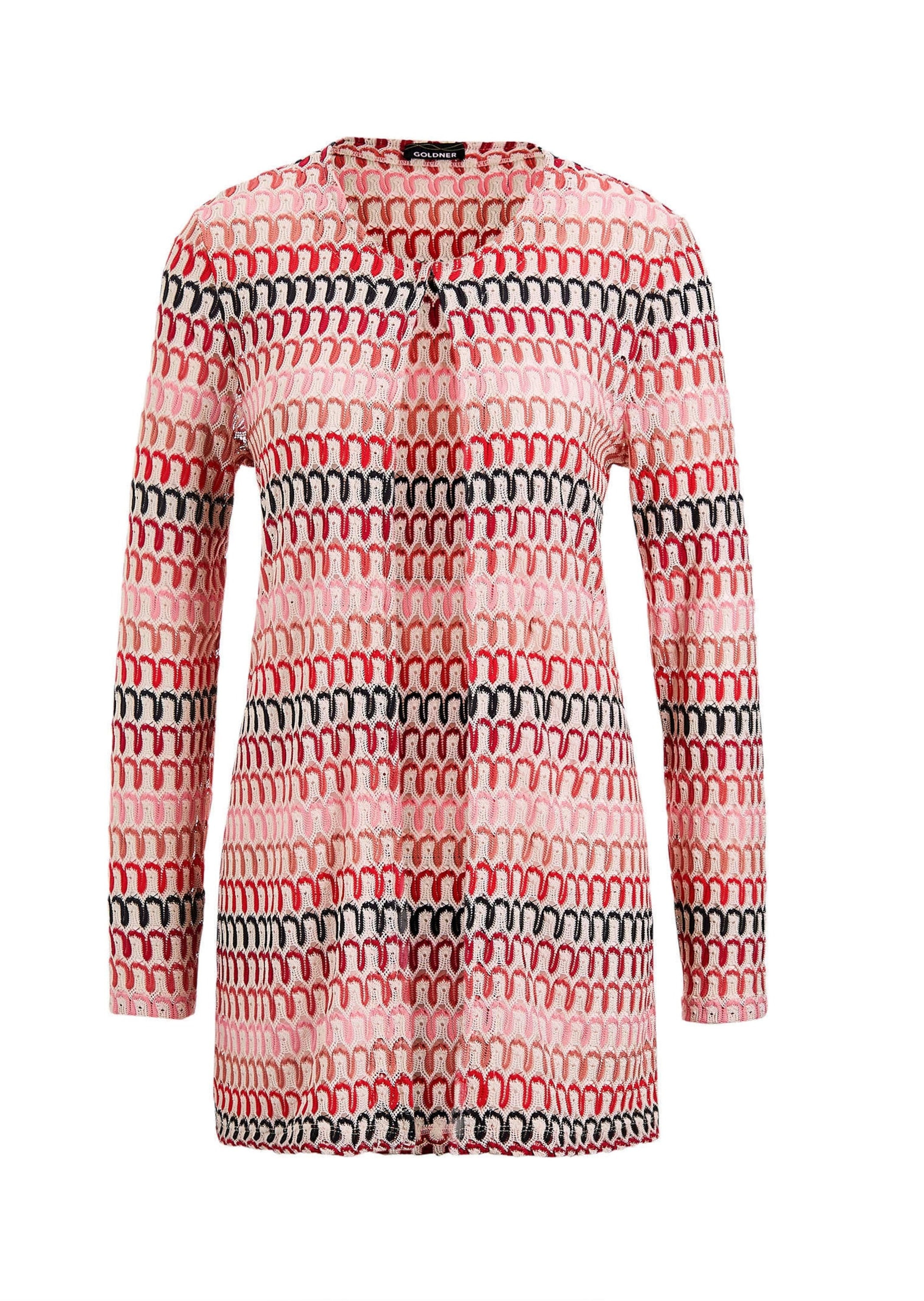 GOLDNER Kurzjacke "Kurzgröße Langarm Spitzenjacke aus Jersey" Ringelverlauf günstig online kaufen