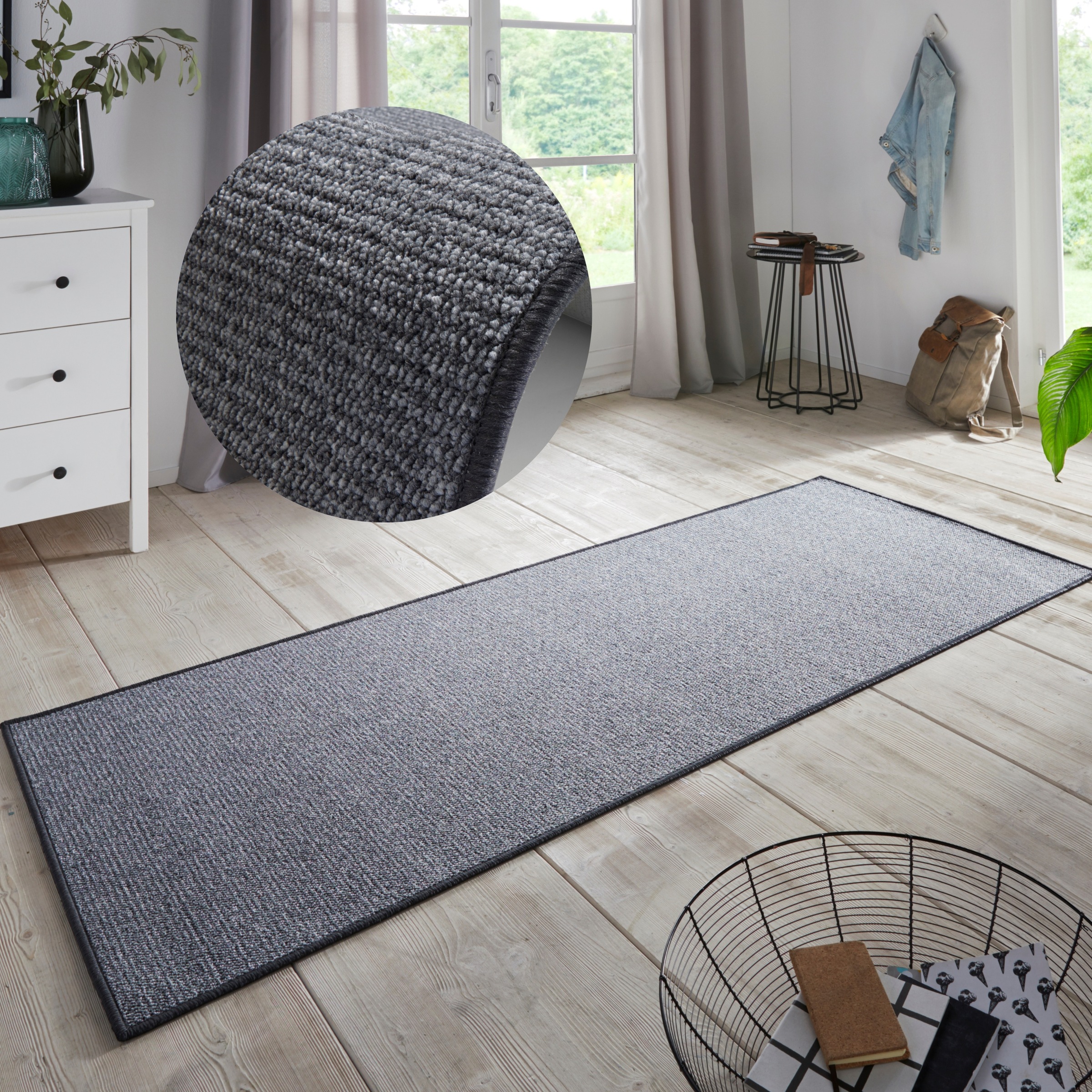 HANSE Home Läufer "Bouclé" rechteckig 5 mm Höhe rutschfest, Sisal Optik, Te günstig online kaufen