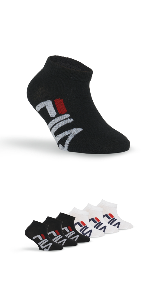 Fila Sneakersocken "JUNIOR UNISEX INVISIBLE SOCKS" 6 Paar tlg. mit Logoschriftzug seitlich
