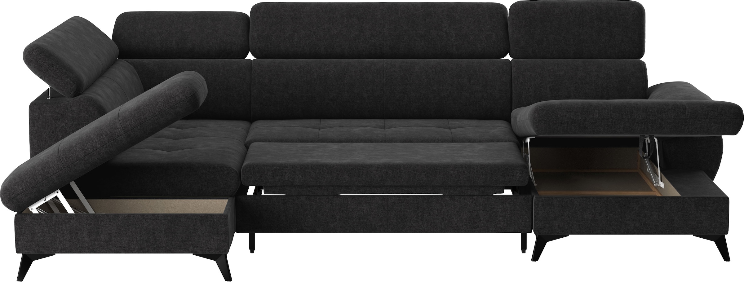 COTTA Wohnlandschaft »Hudson U-Form«, mit Kopfteilverstellung, wahlweise mit Bettfunktion & Bettkasten