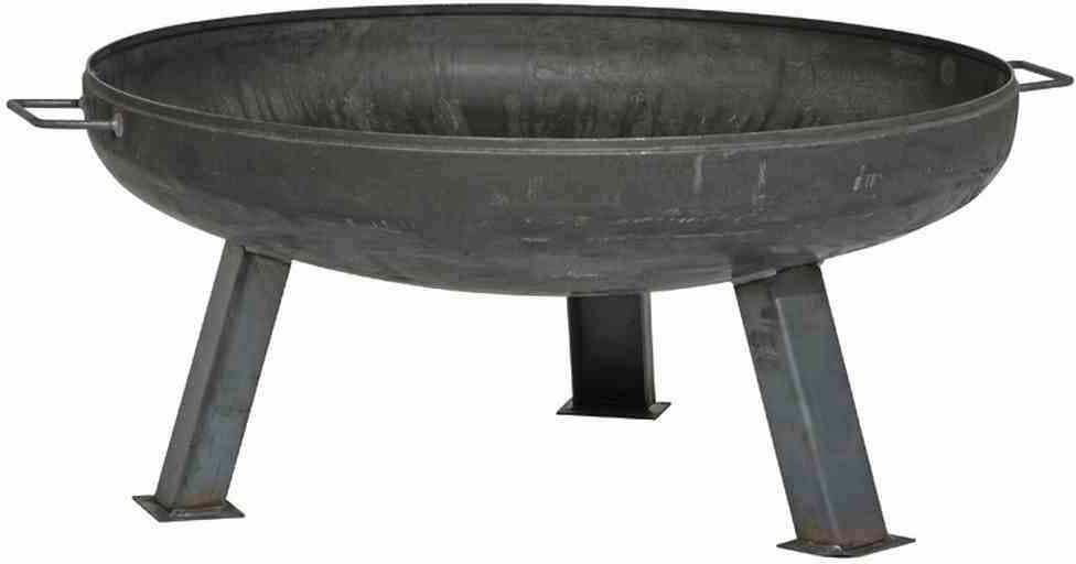 Feuerschale SIENA GARDEN, B:100cm H:38cm L:100cm Ø:100cm, grau, Stahl, Feuerkörbe, "XXL anthrazit Ø 100 cm", langlebiges Produkt, Stahl unbehandelt