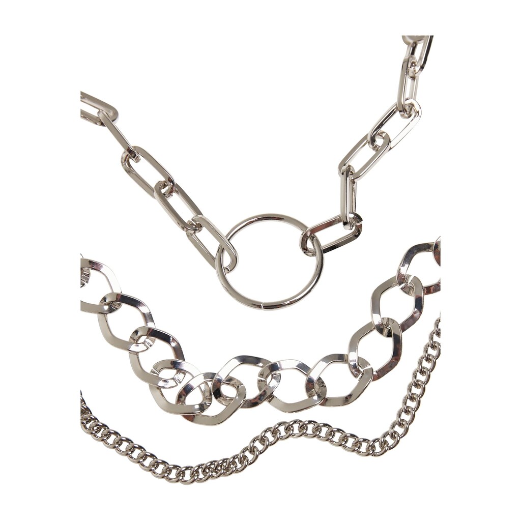 URBAN CLASSICS Edelstahlkette »Urban Classics Unisex Ring Layering Necklace«