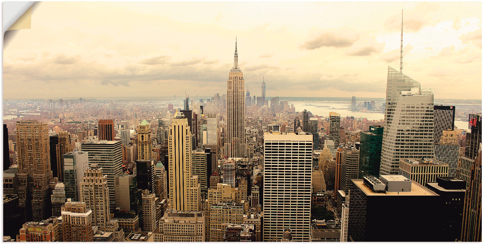 Wandbild »Skyline Manhattan - New York«, Amerika, (1 St.), als Alubild, Outdoorbild,...