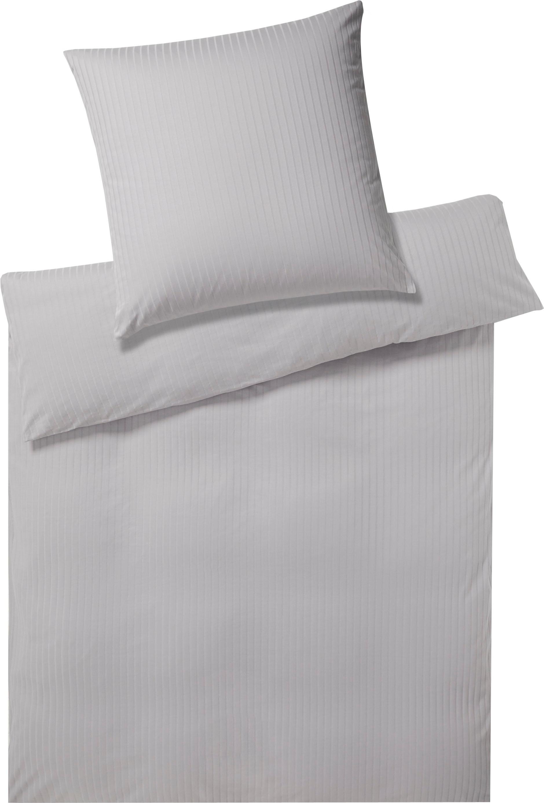 Elegante Bettwäsche "Solid Stripe" 2 Stk. tlg. angenehmes Hautgefühl günstig online kaufen