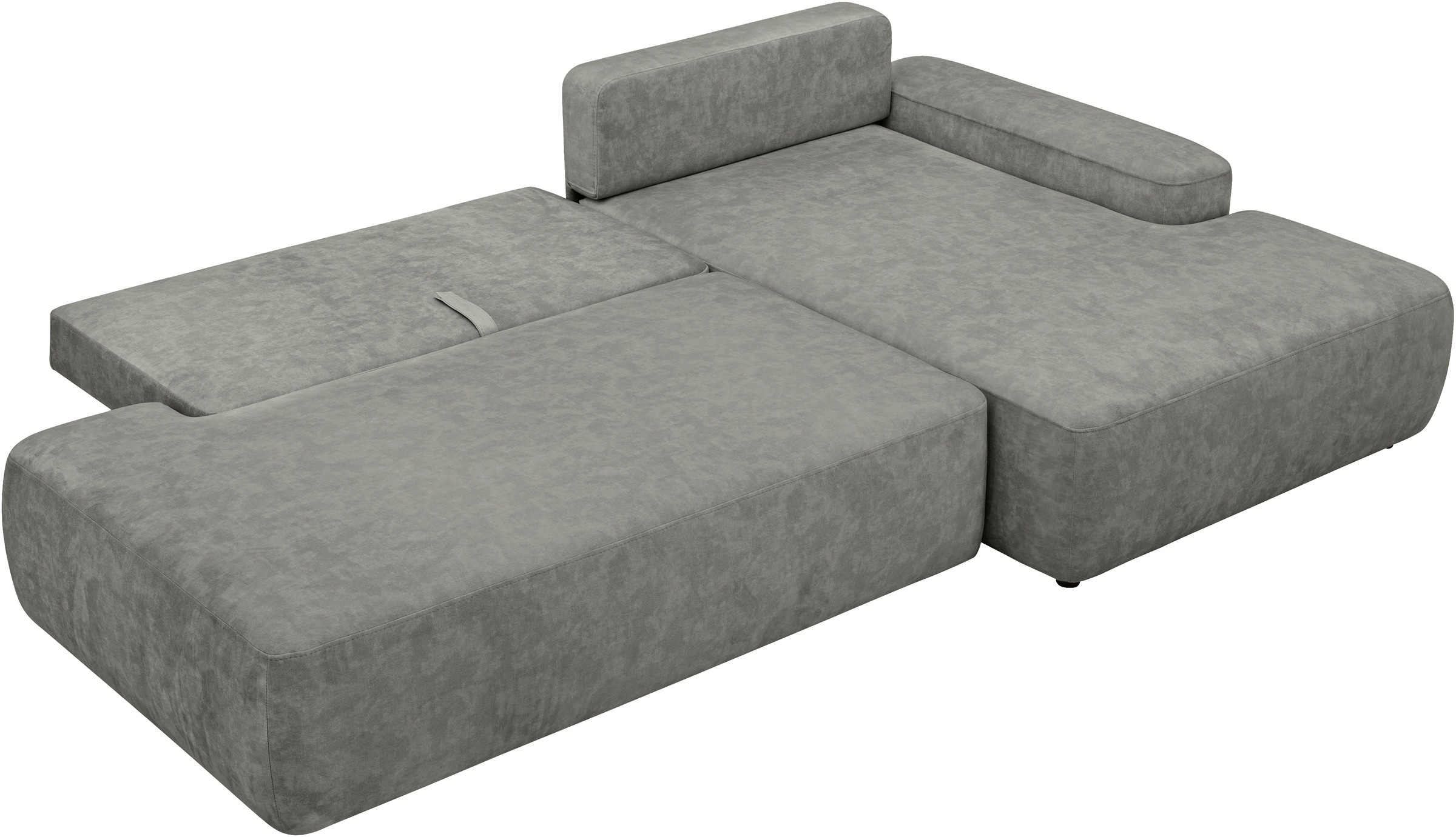 INOSIGN Ecksofa »TORGE, Schlafsofa Cord, Samtvelours u. Strukur fein, Couch in L-Form«, Schlaffunktion und Bettkasten, Liegefläche: 210x125 cm, neues Design