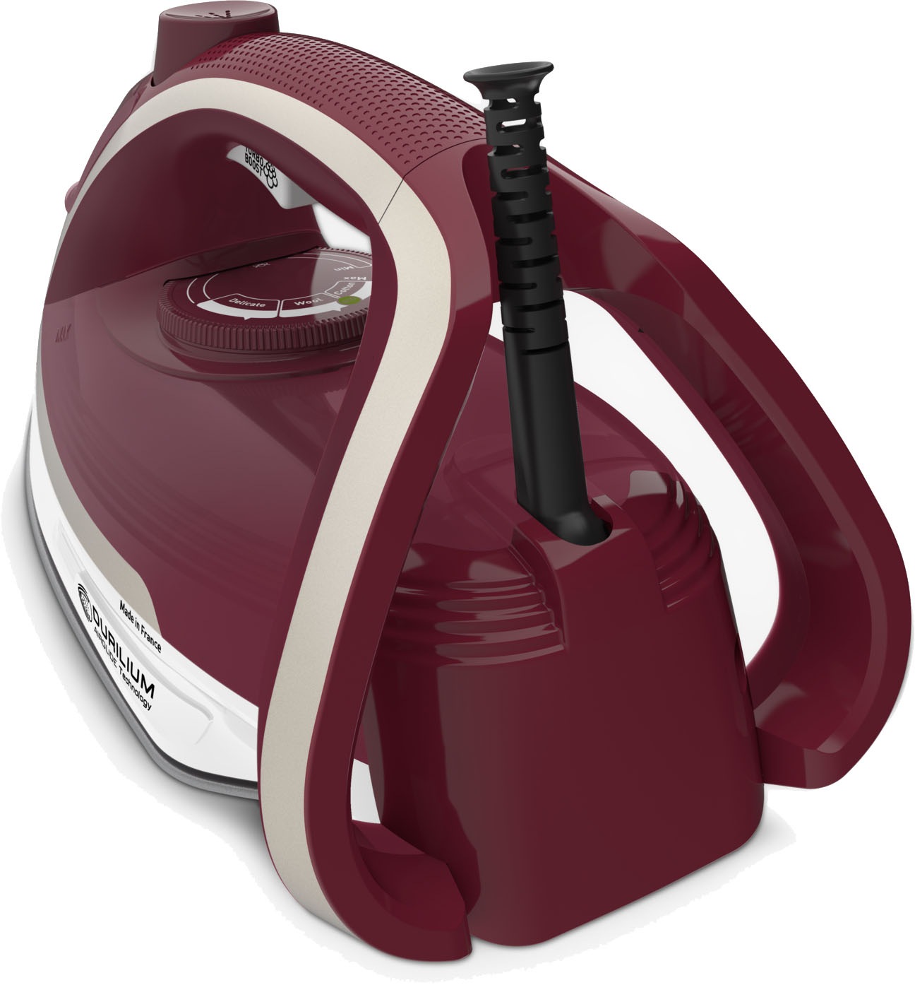 Tefal Dampfbügeleisen »Ultragliss Plus, 2800 Watt, Dampfstoß: 250 g/Min., kurze Aufheizzeit,«, 2800 W, Eco Mode, kratzfeste Bügelsohle, dunkelrot/silber, FV6810