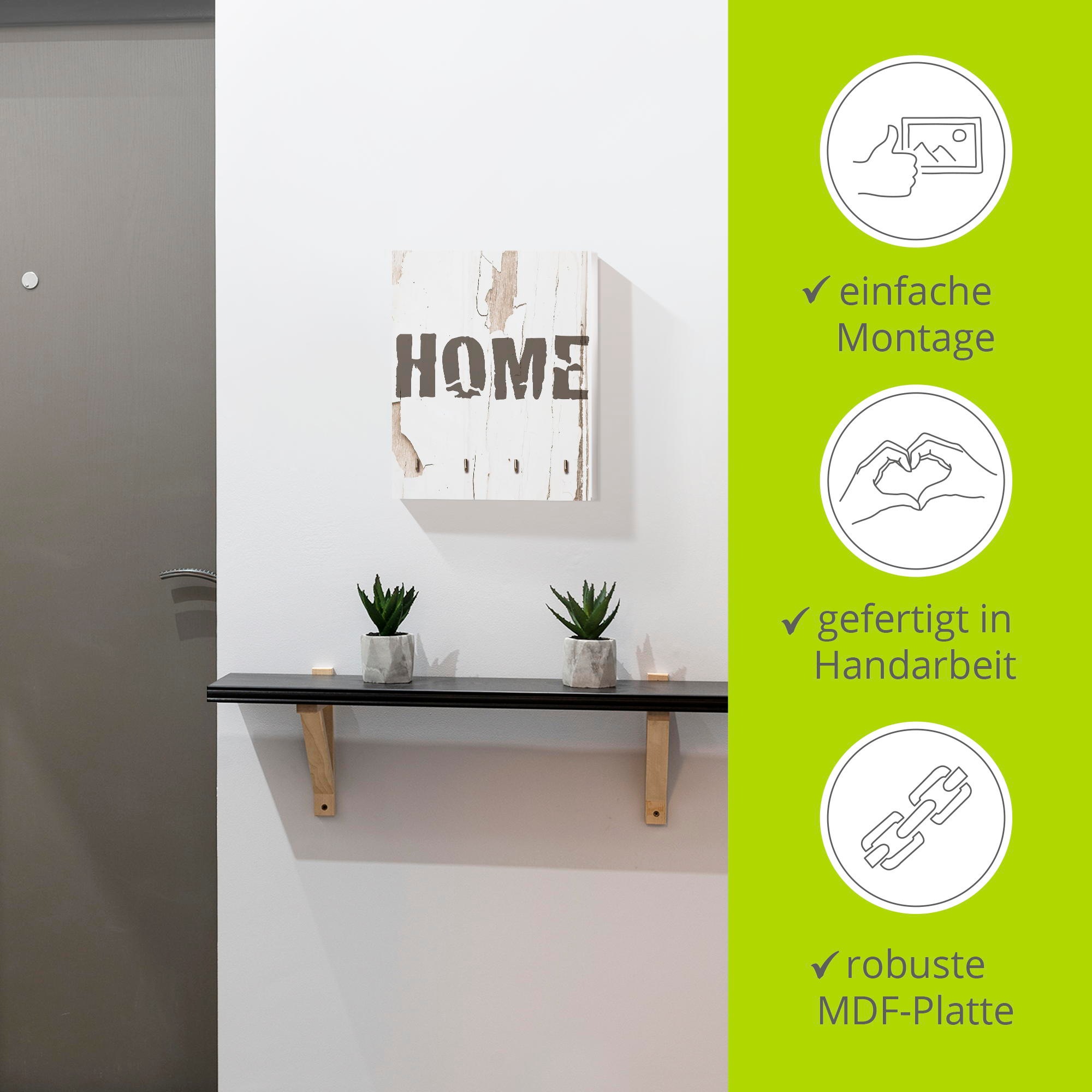 Artland Hakenleiste »Home«, MDF