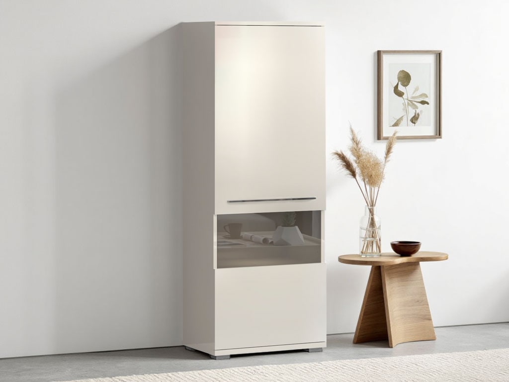 OTTO home Vitrine "Piano" (H/B/T): 161,4/60/40,2cm, UV lackiert, Soft-Close Funktion