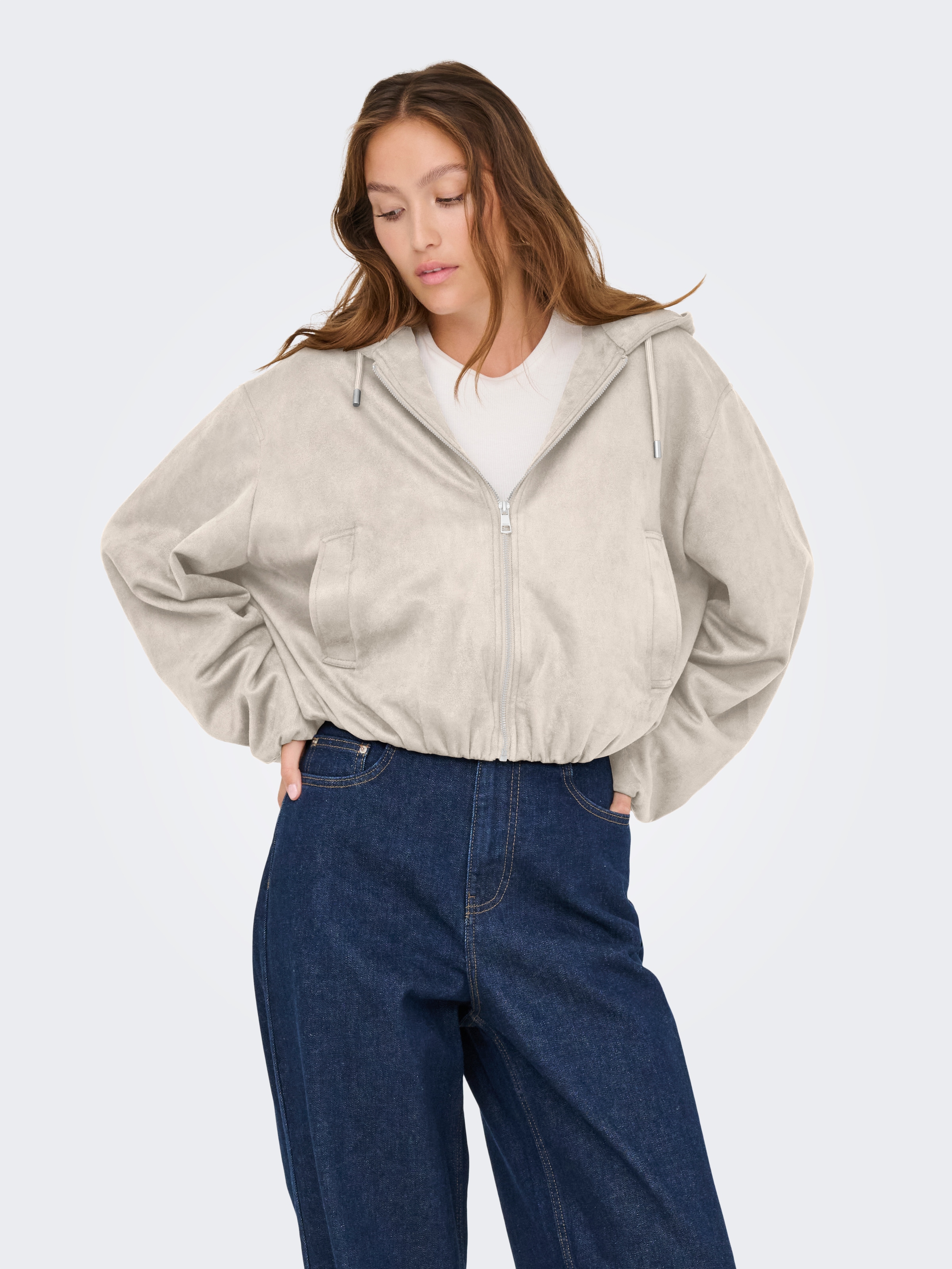 ONLY Outdoorjacke "ONLDIANE LIFE FAUX HOOD JACKET CC OTW", ohne Kapuze günstig online kaufen