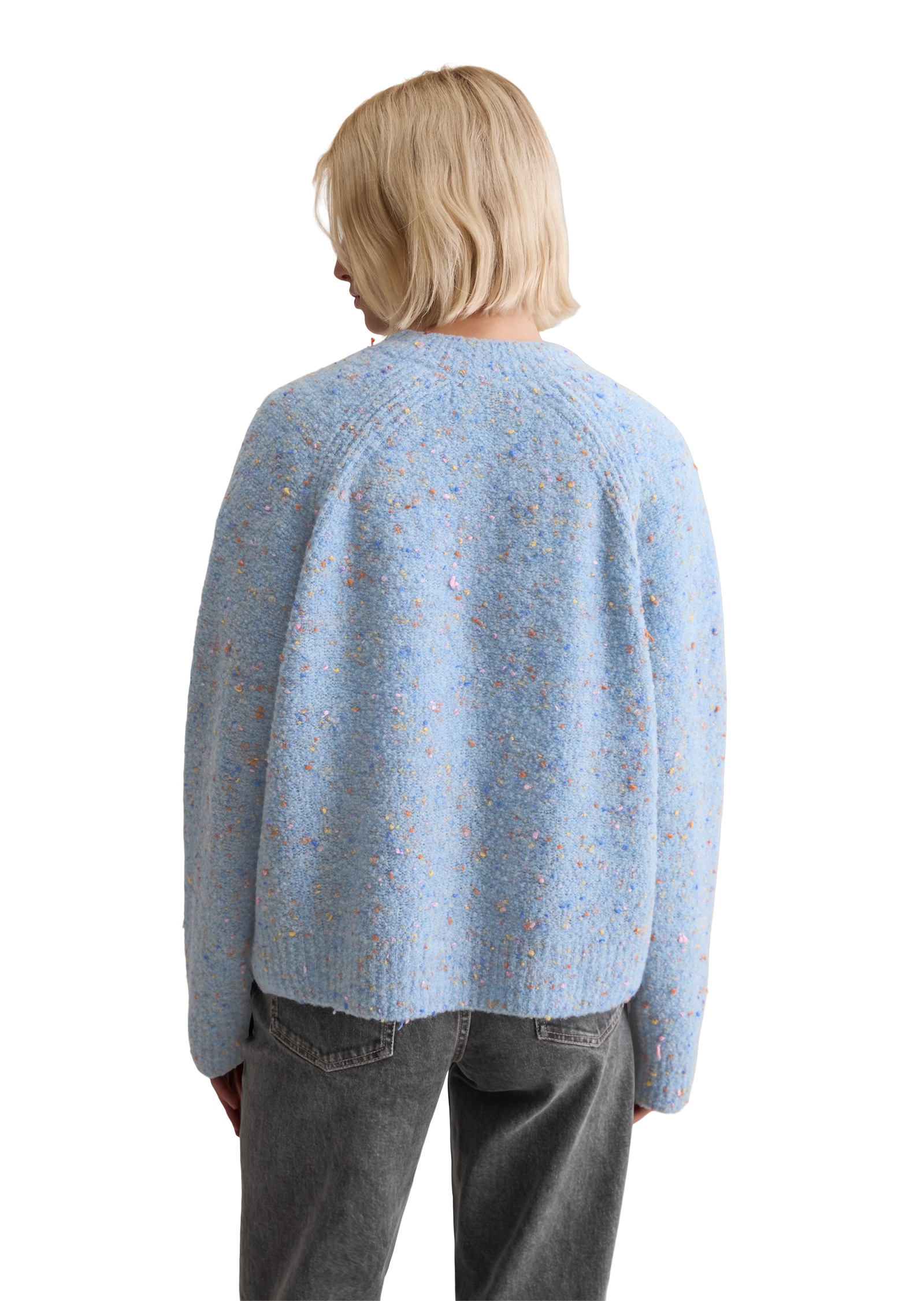 Marc OPolo DENIM Strickjacke Bouclé, relaxed fit, aus Schurwolle-Viskose-Mi günstig online kaufen