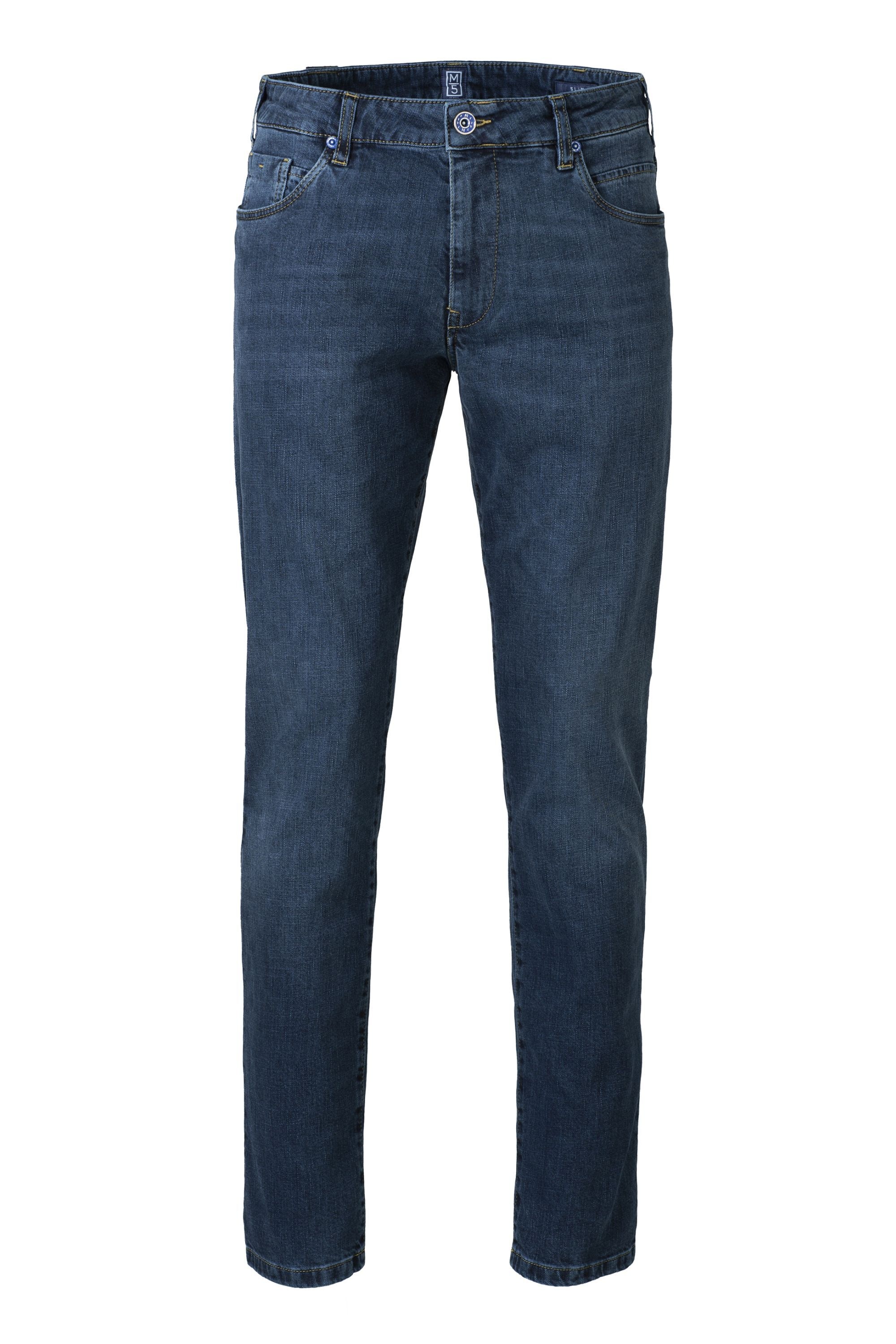 MEYER 5-Pocket-Jeans »M5 Slim«, mit Rundbundverarbeitung