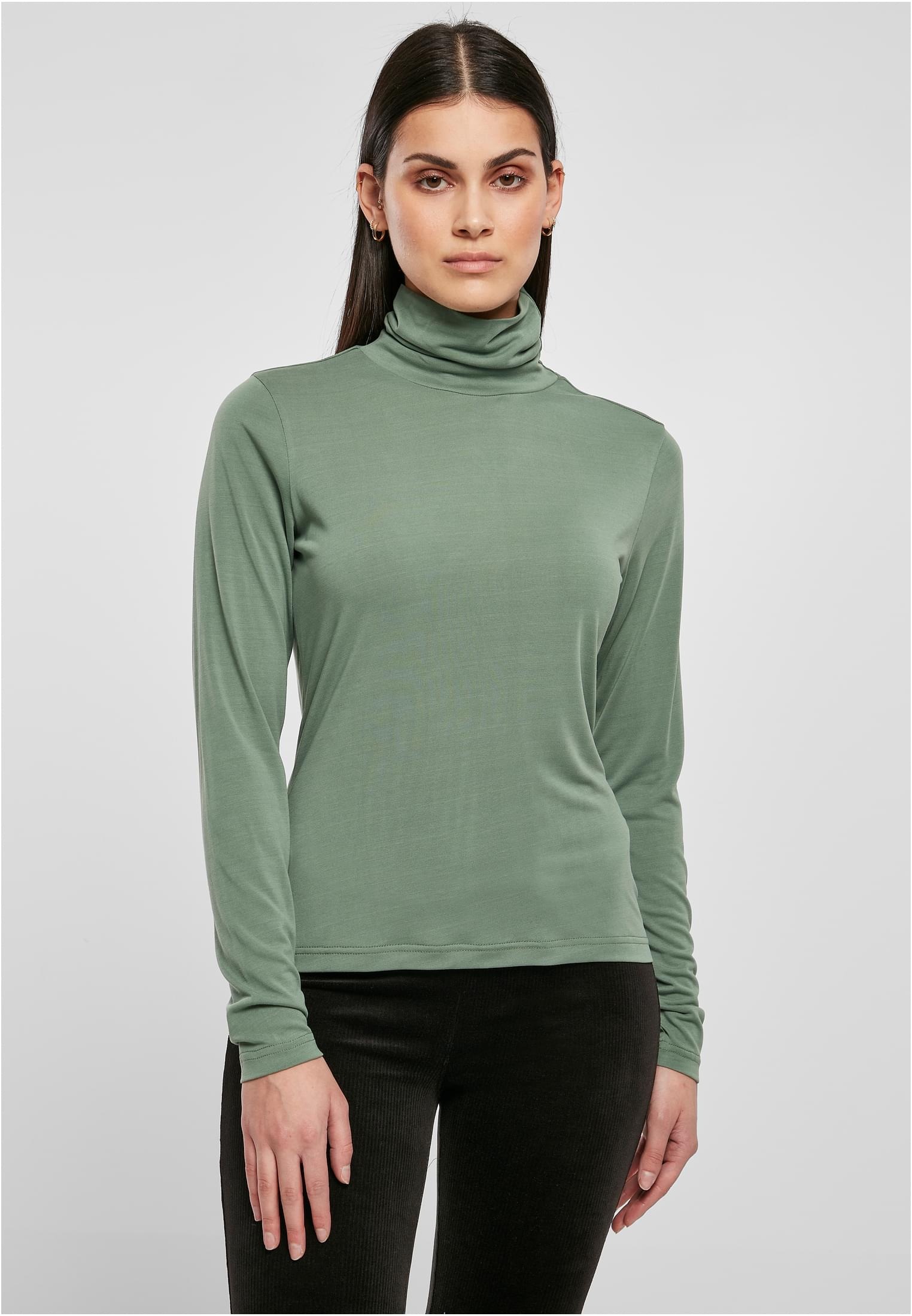 URBAN CLASSICS Langarmshirt »Damen Turtleneck (1 tlg.) bestellen Modal Longsleeve«, Ladies | BAUR