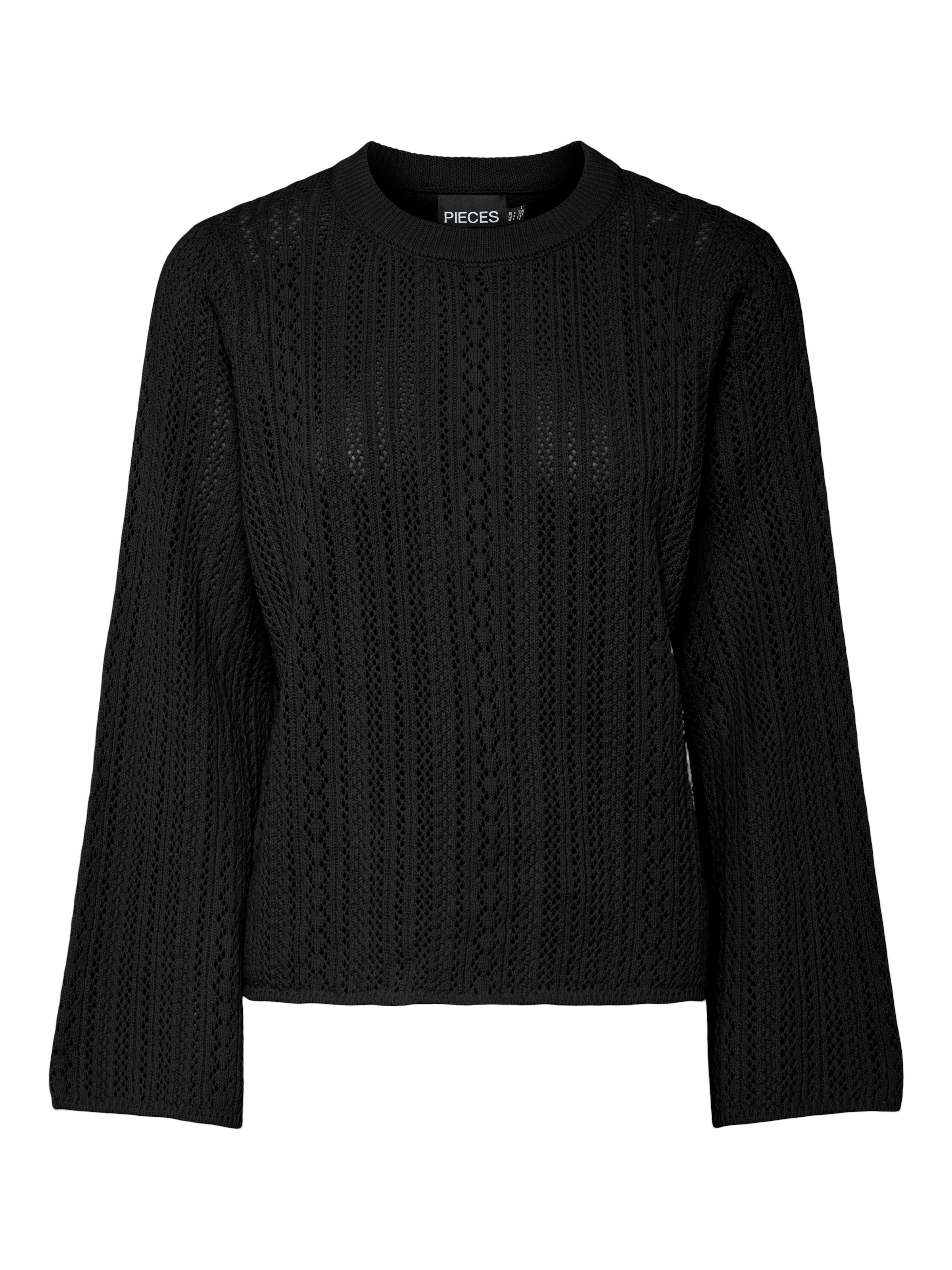 pieces Rundhalspullover »PCNUKA LS O-NECK KNIT NOOS BC«