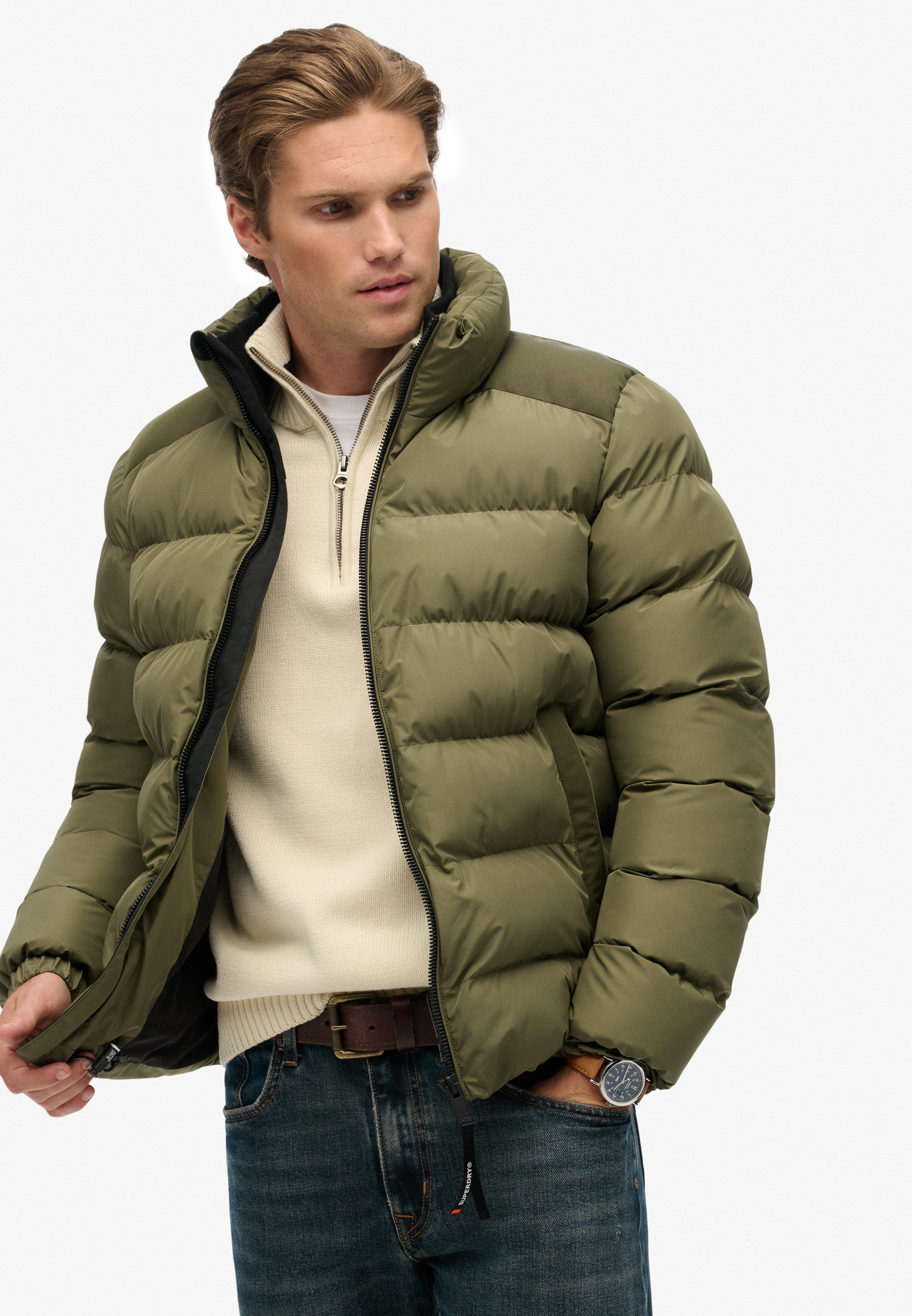 Superdry Steppjacke "SPORTS PUFFER JACKET" ohne Kapuze günstig online kaufen