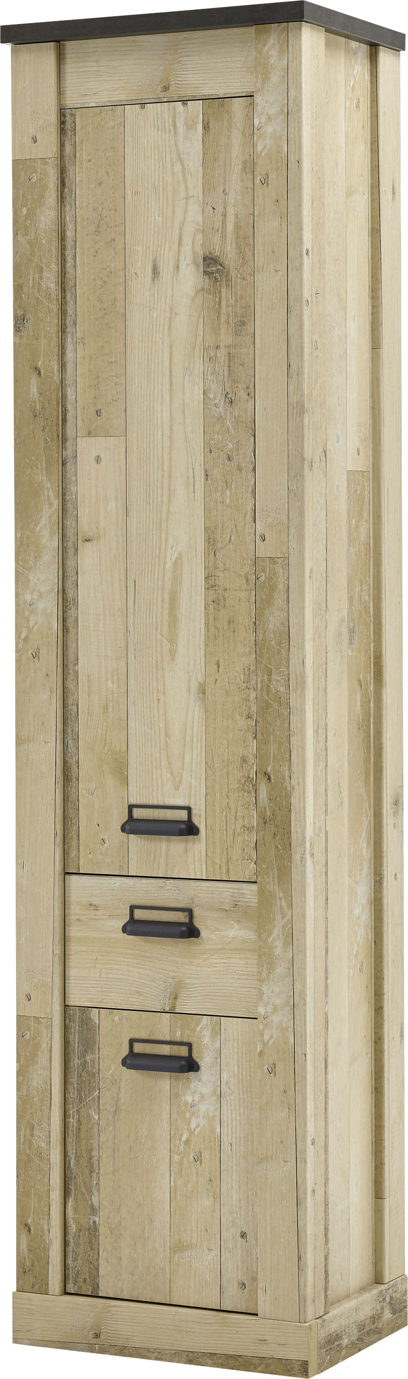 Home affaire Mehrzweckschrank "Sherwood, Schrank im Industrial-Style, Wohnzimmerschrank, Kommode" mit Scheunentorbeschlag & Apothekergriffen, in 2 Farben erhältlich