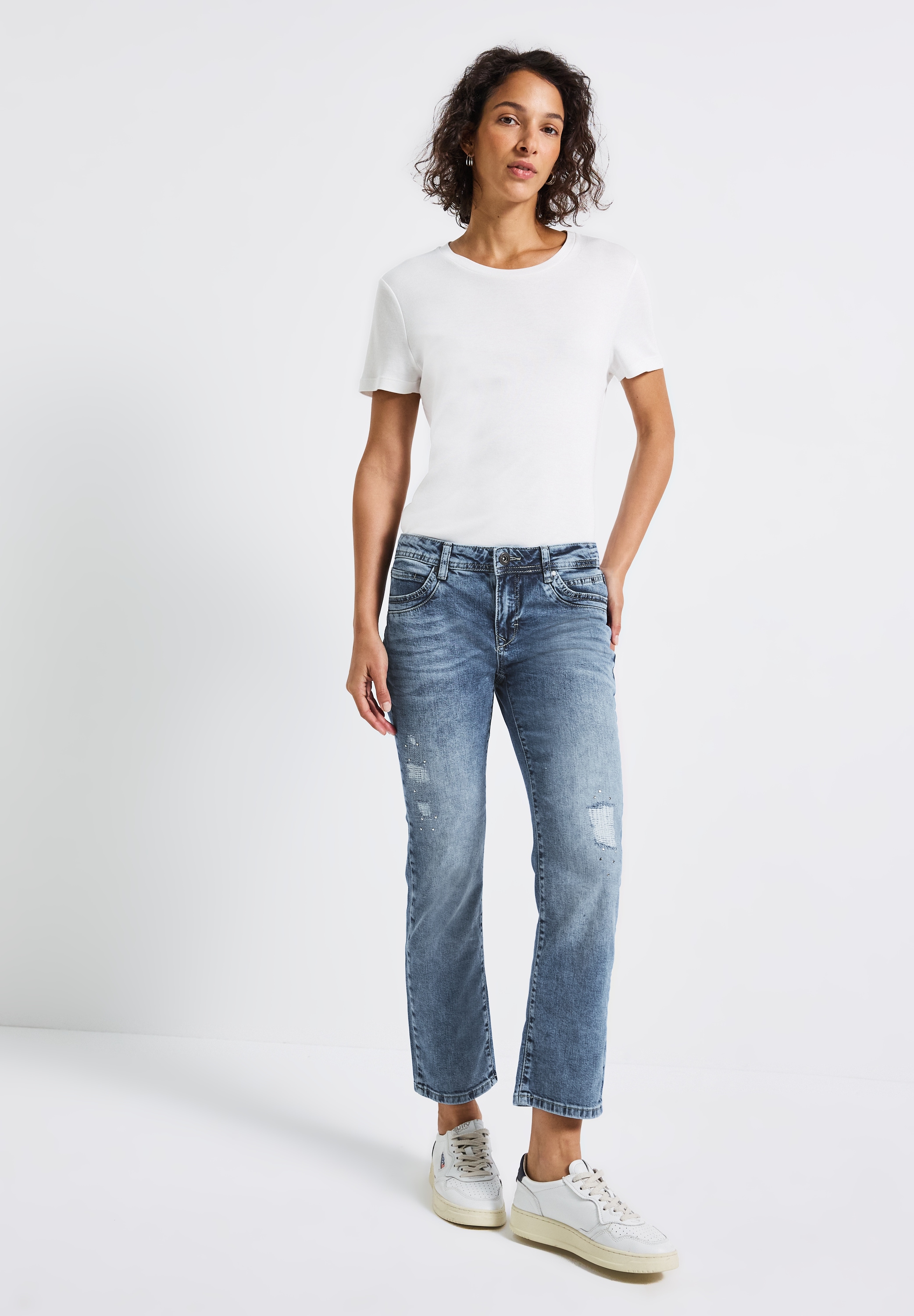 STREET ONE Slim-fit-Jeans, Middle Waist